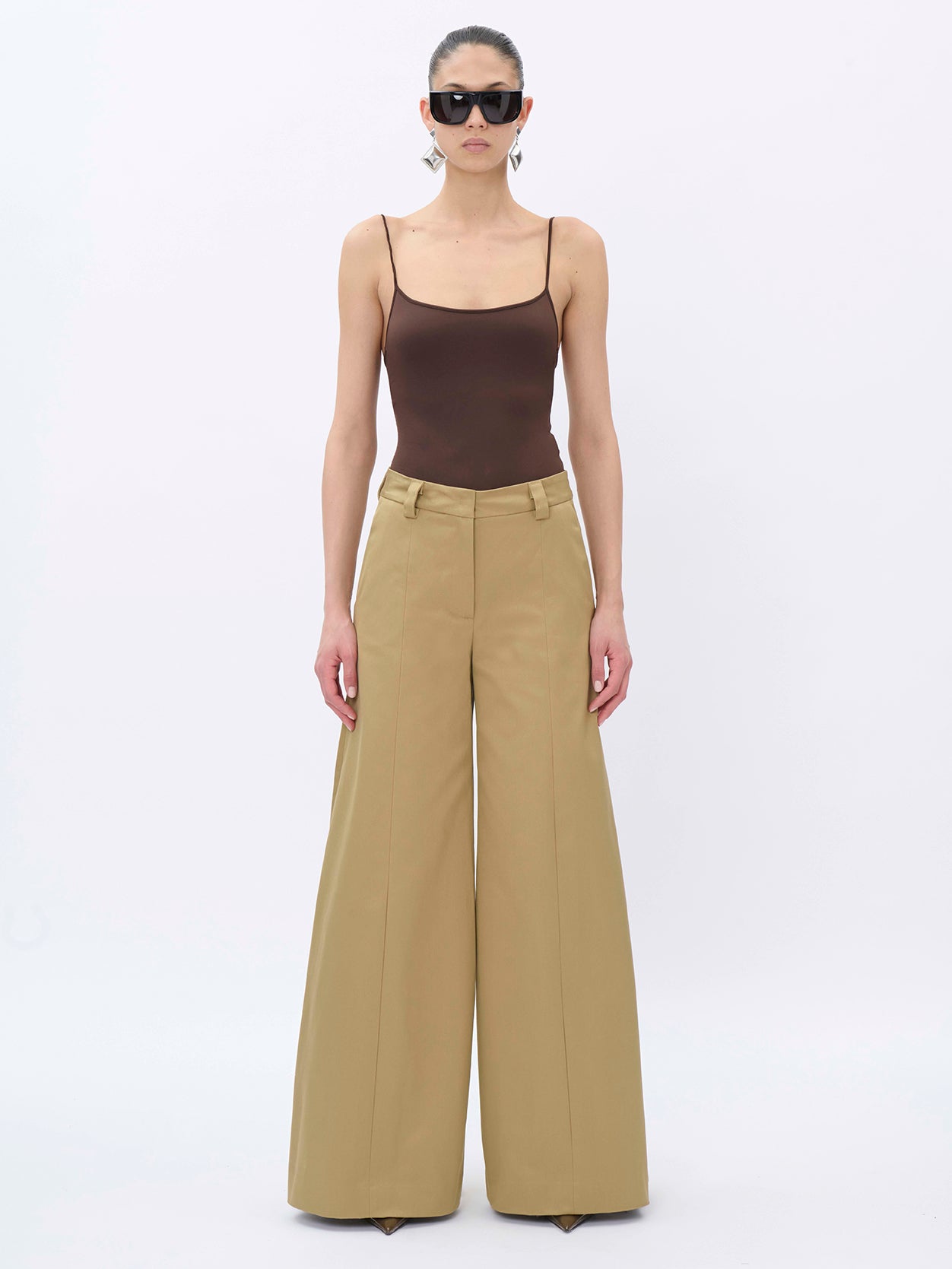 ALMA CAMEL - COTTON CANVAS TROUSERS