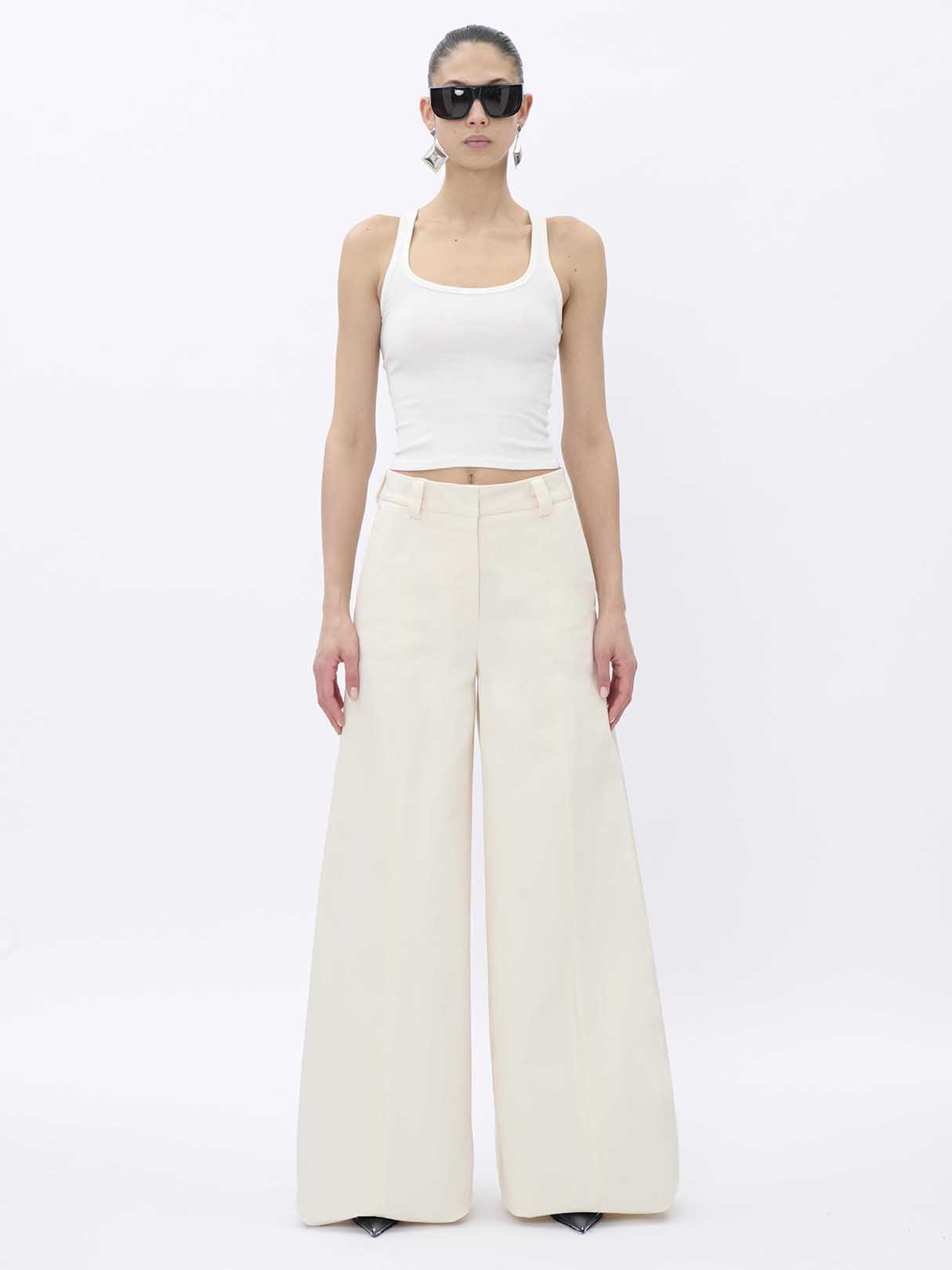 ALMA NATURAL - COTTON STRETCH TROUSERS