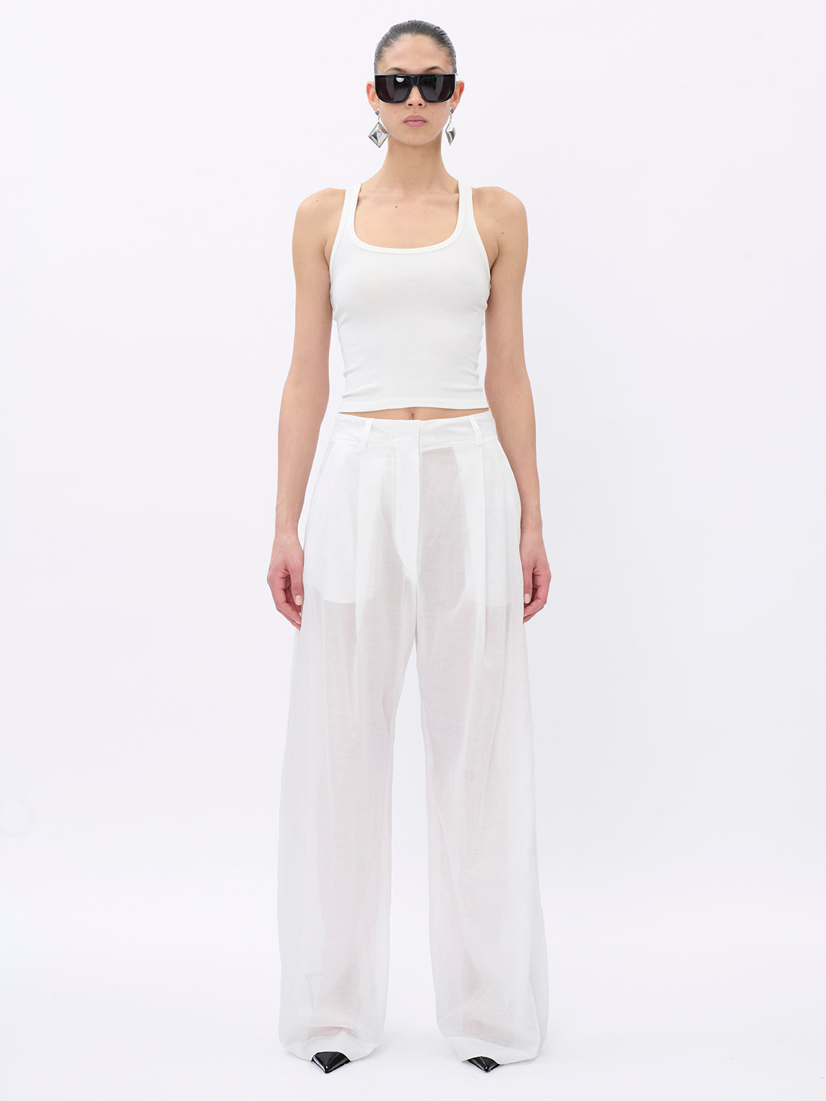 BILLIE WHITE - MUSLIN COTTON TROUSERS