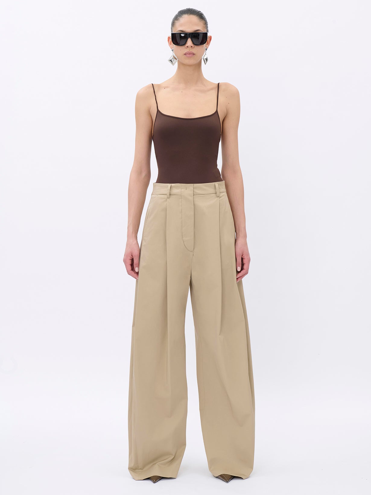 BILLIE SAND - POPELINE COTTON TROUSERS