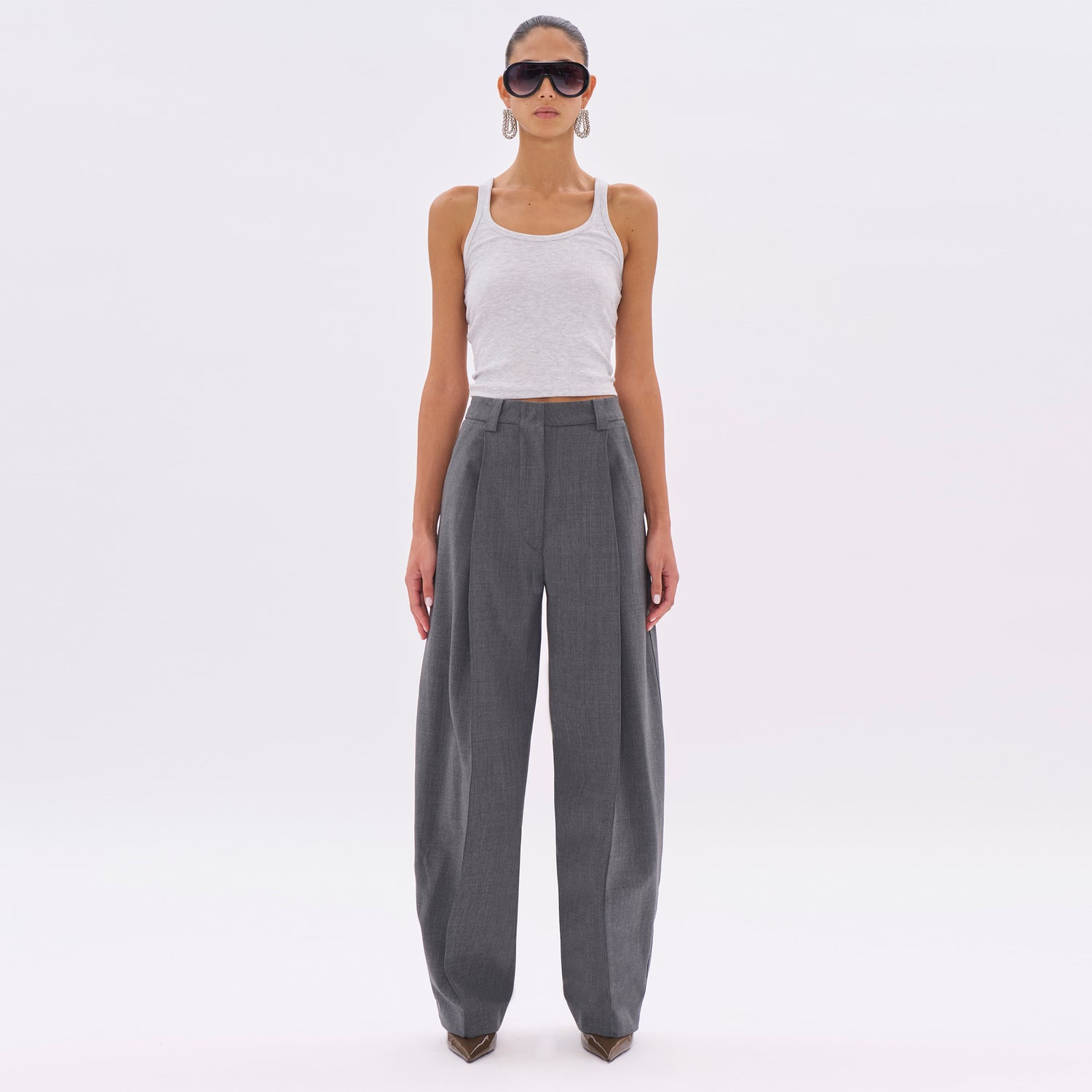 CARA WOOL TROUSERS // MEDIUM GREY