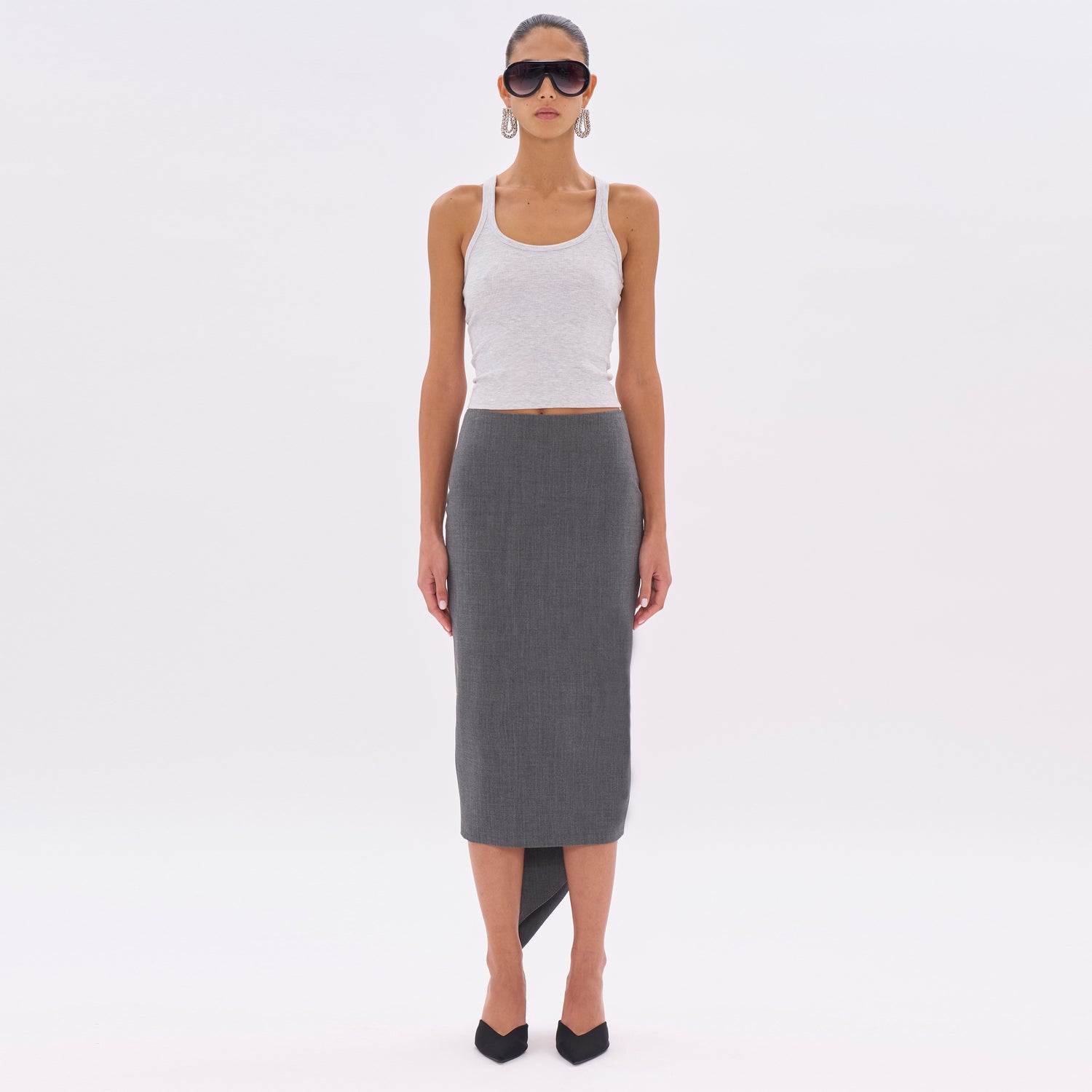 BREE WOOL SKIRT // MEDIUM GREY
