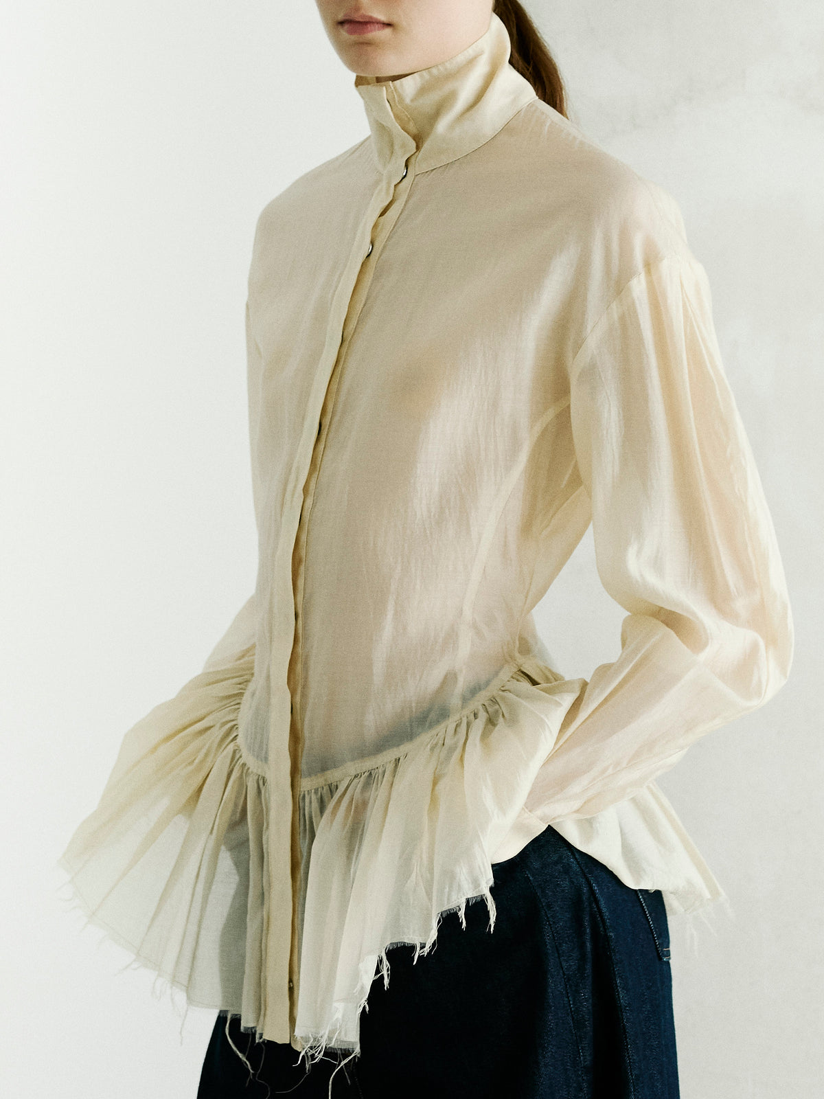 ELAINE LIGHT MUSLIN SHIRT // CREAM