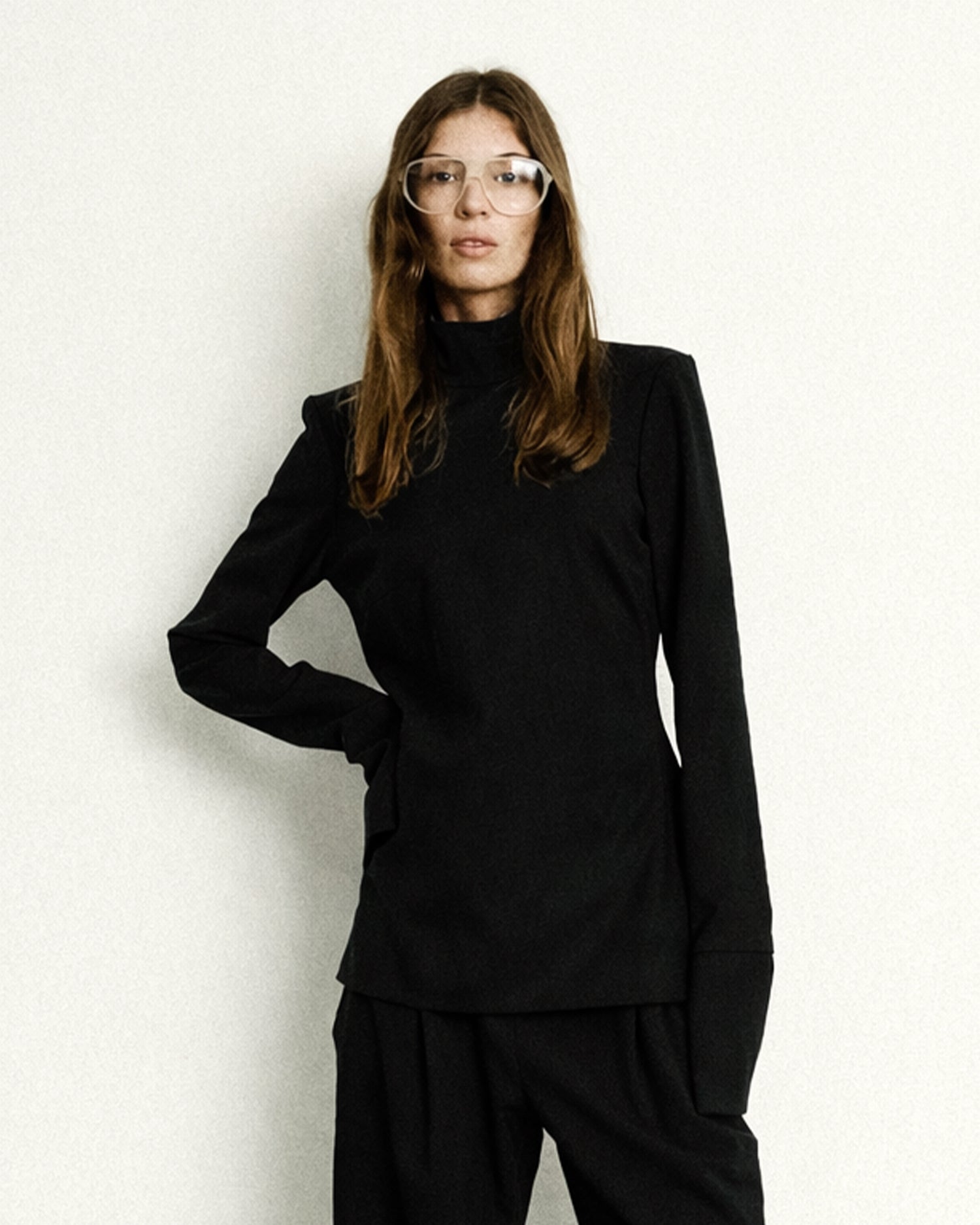 CLIO WOOL TOP // BLACK