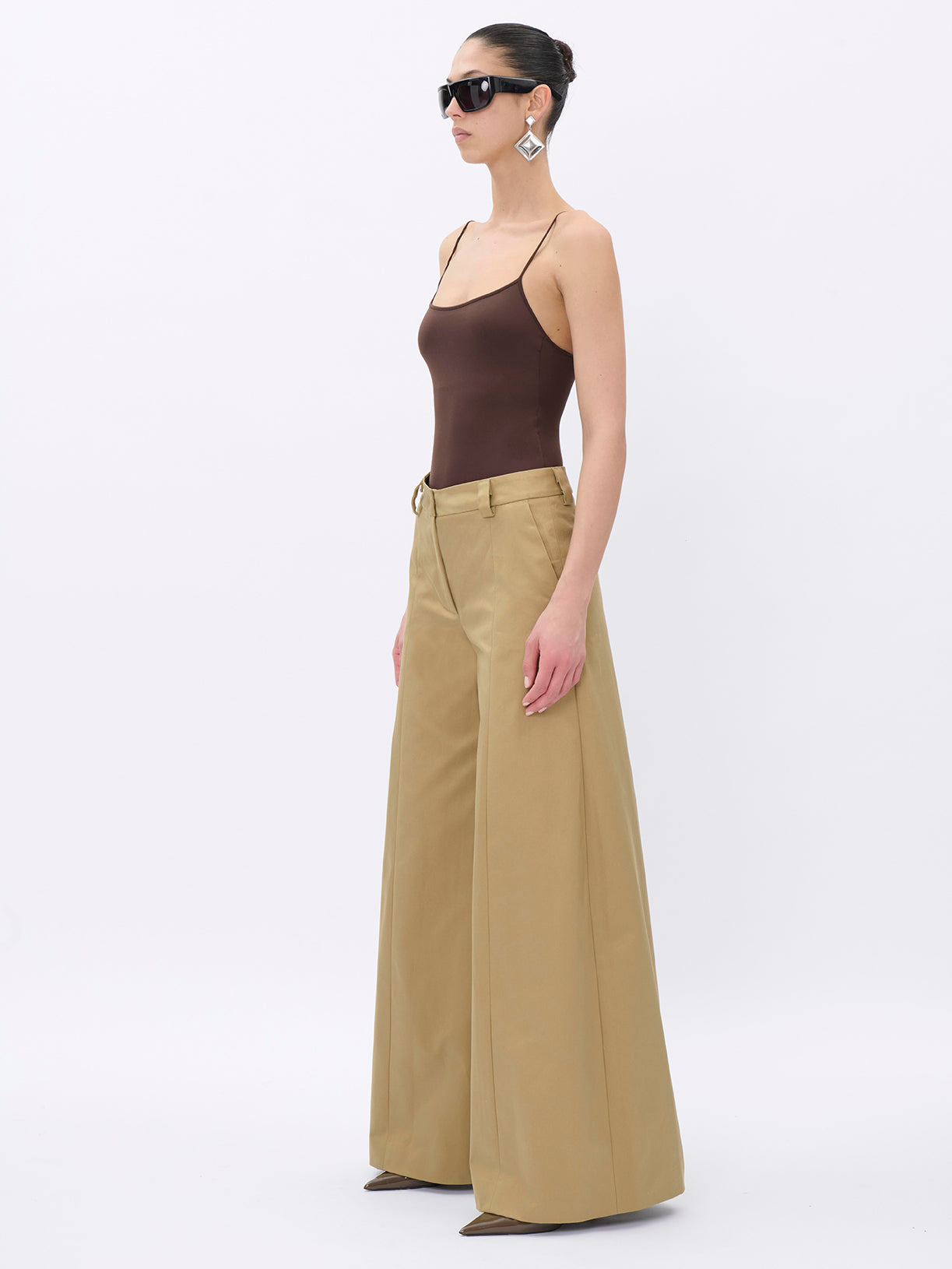 ALMA CAMEL - COTTON CANVAS TROUSERS