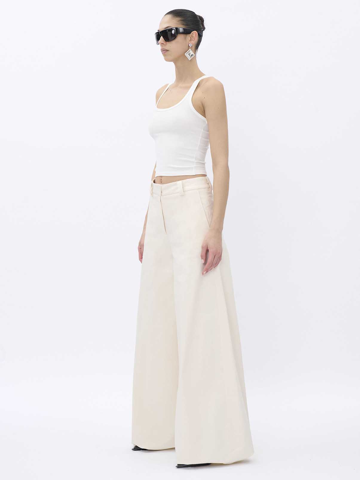 ALMA NATURAL - COTTON STRETCH TROUSERS