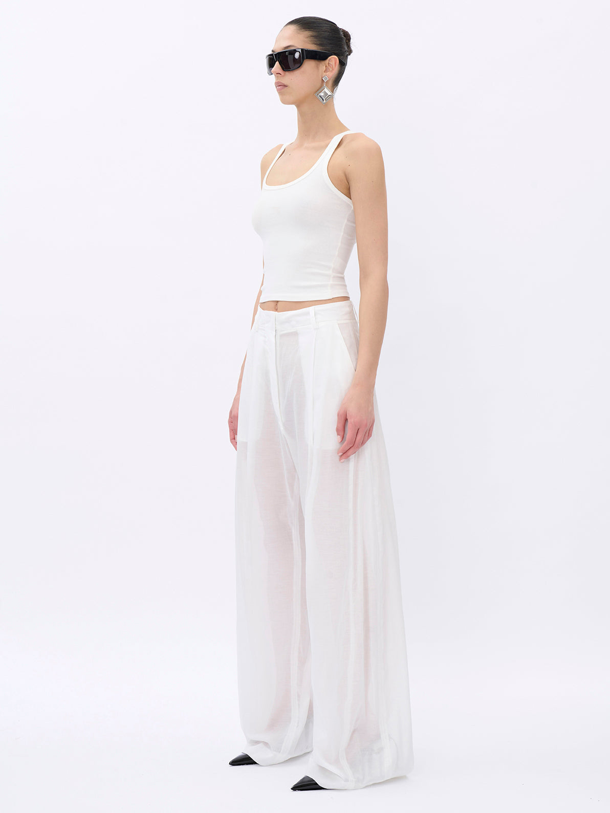 BILLIE WHITE - MUSLIN COTTON TROUSERS
