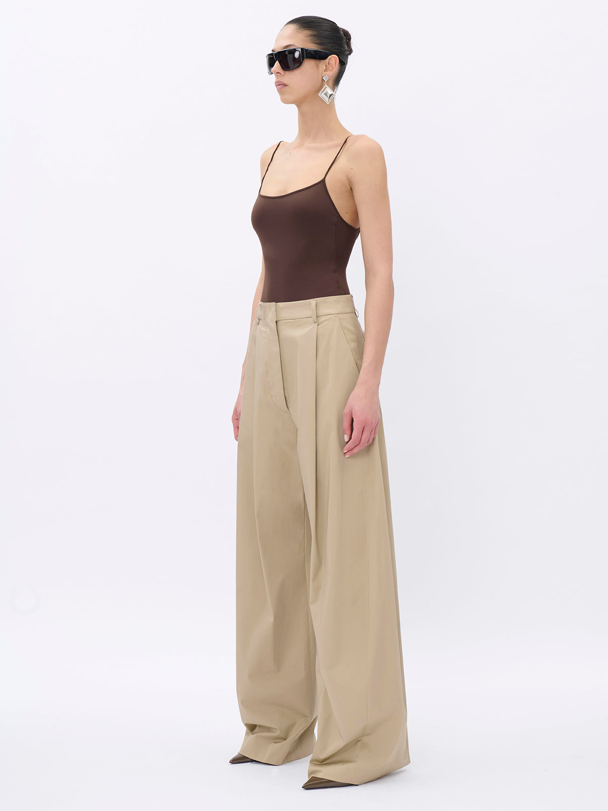 BILLIE SAND - POPELINE COTTON TROUSERS