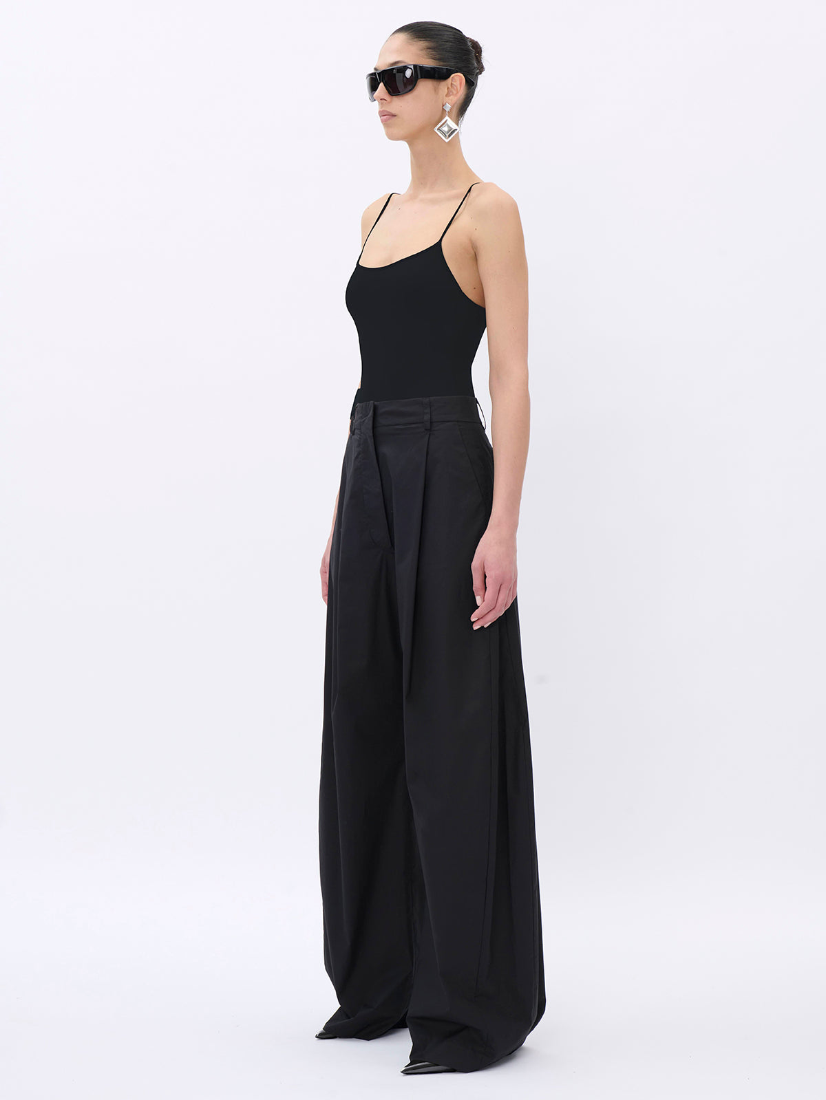 BILLIE BLACK - LIGHT POPELINE COTTON TROUSERS