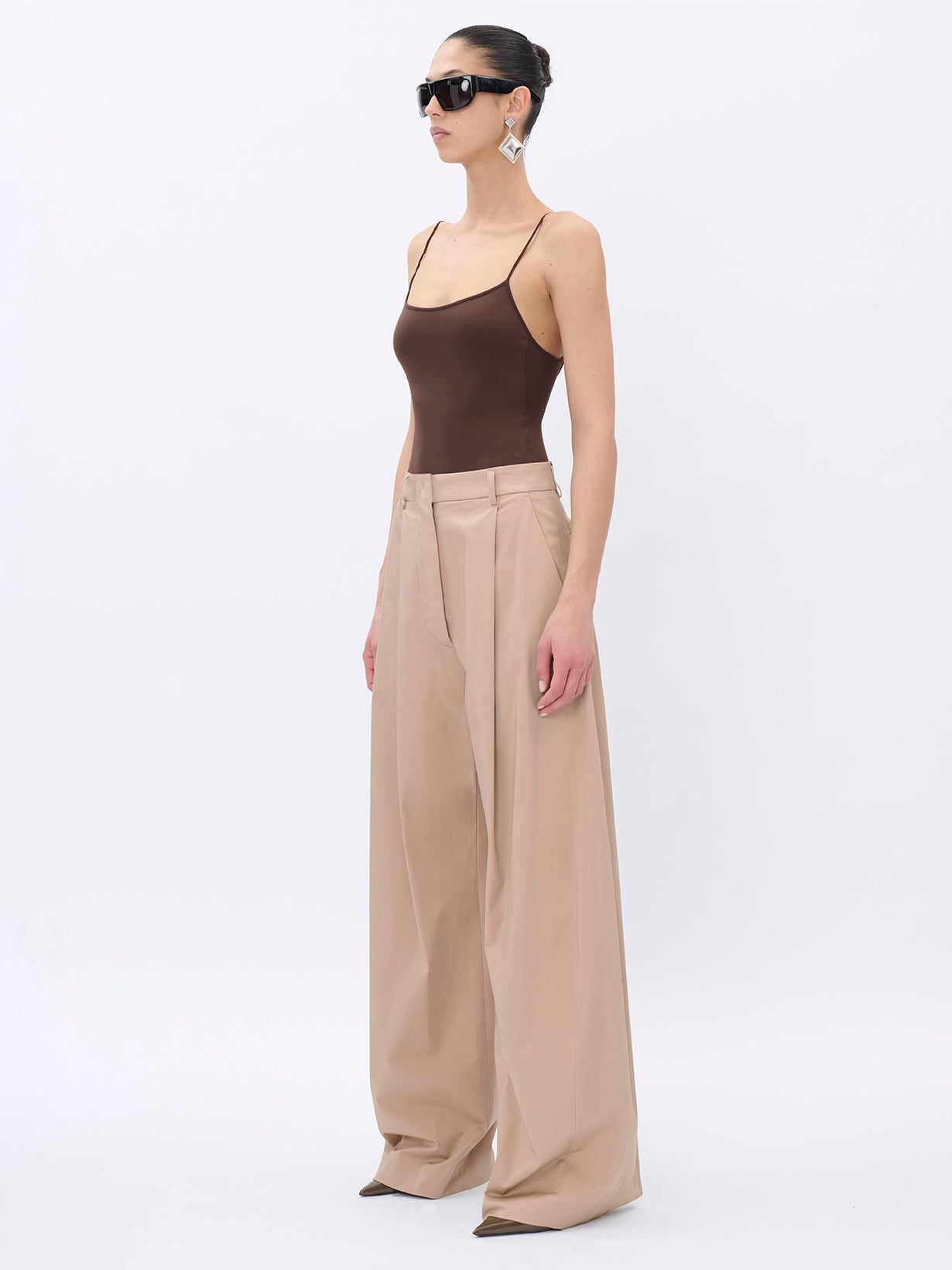 BILLIE SAND - LIGHT POPELINE COTTON TROUSERS