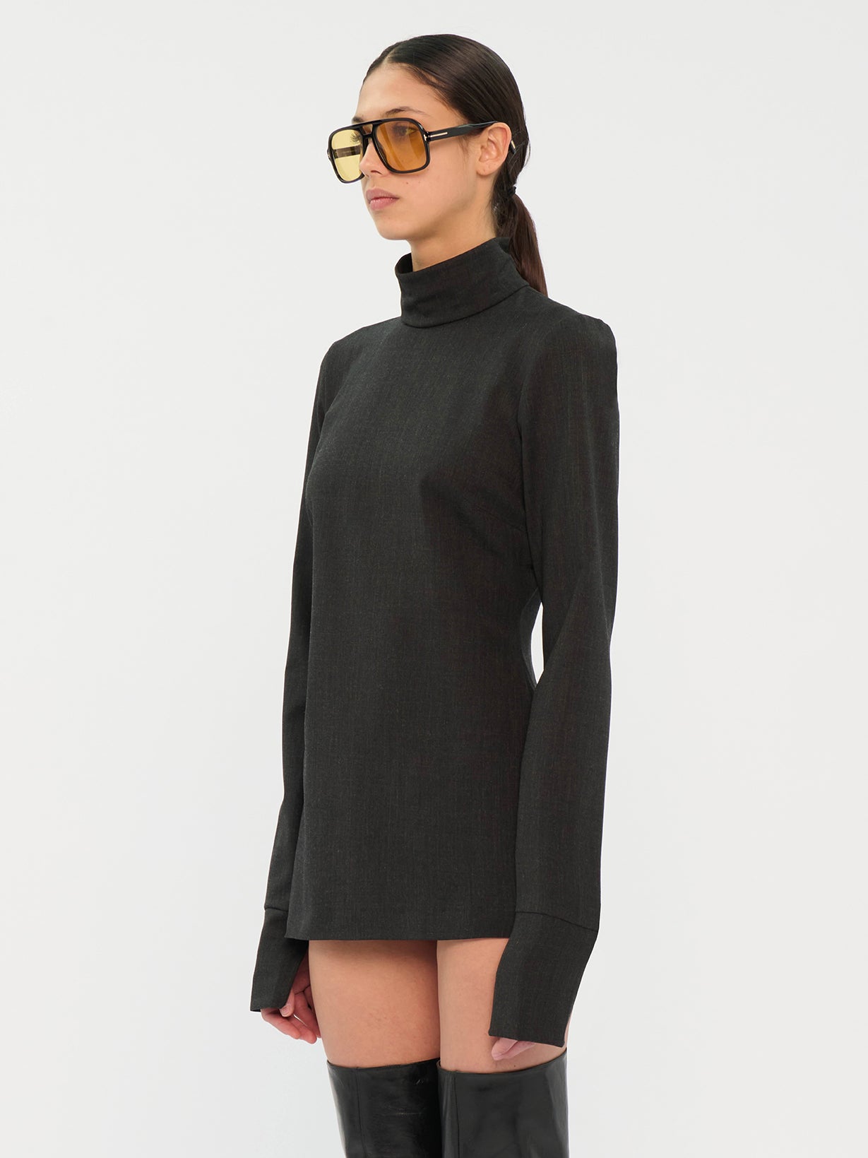 CLIO BLACK - WOOL TOP