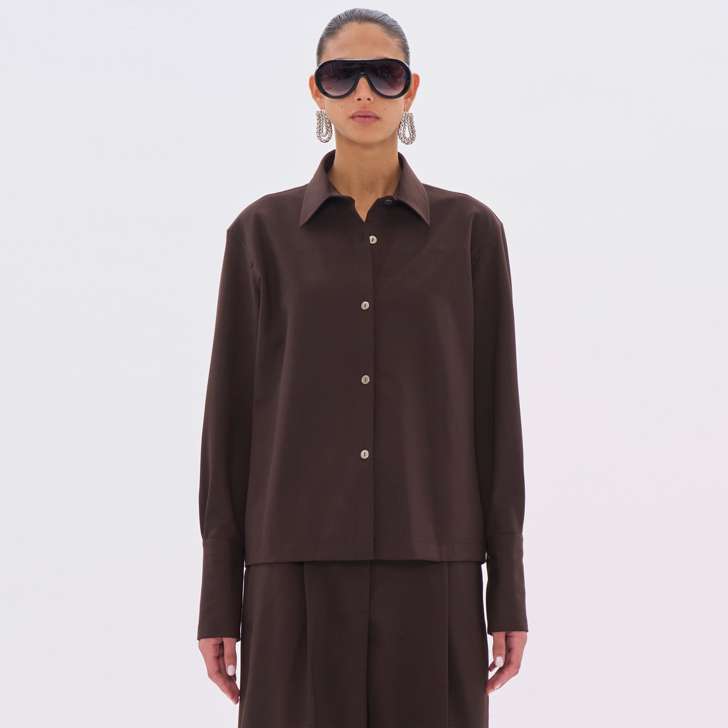 CODIE WOOL SHIRT // BROWN