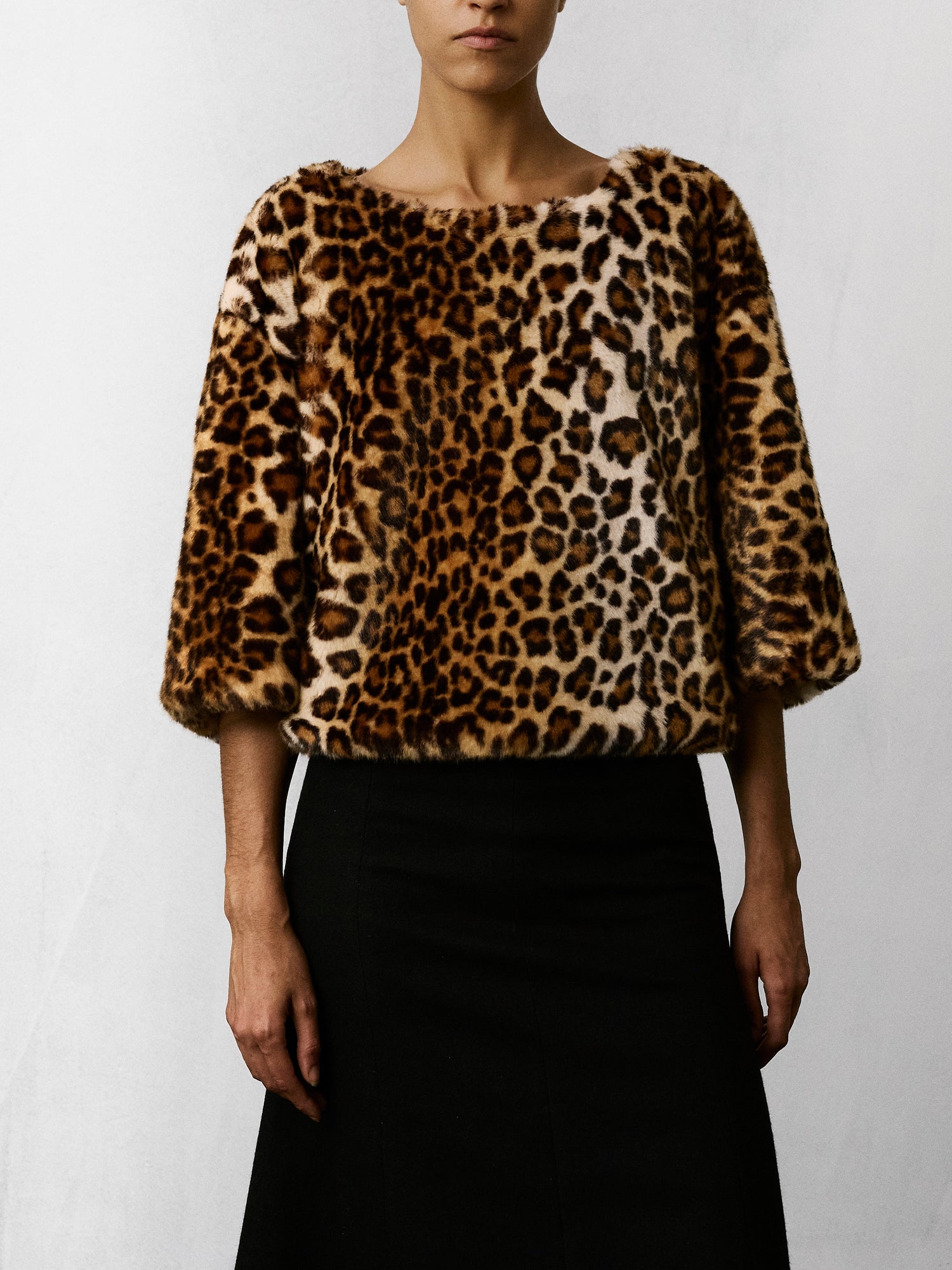 DULCE ECOFUR TOP // LEOPARD
