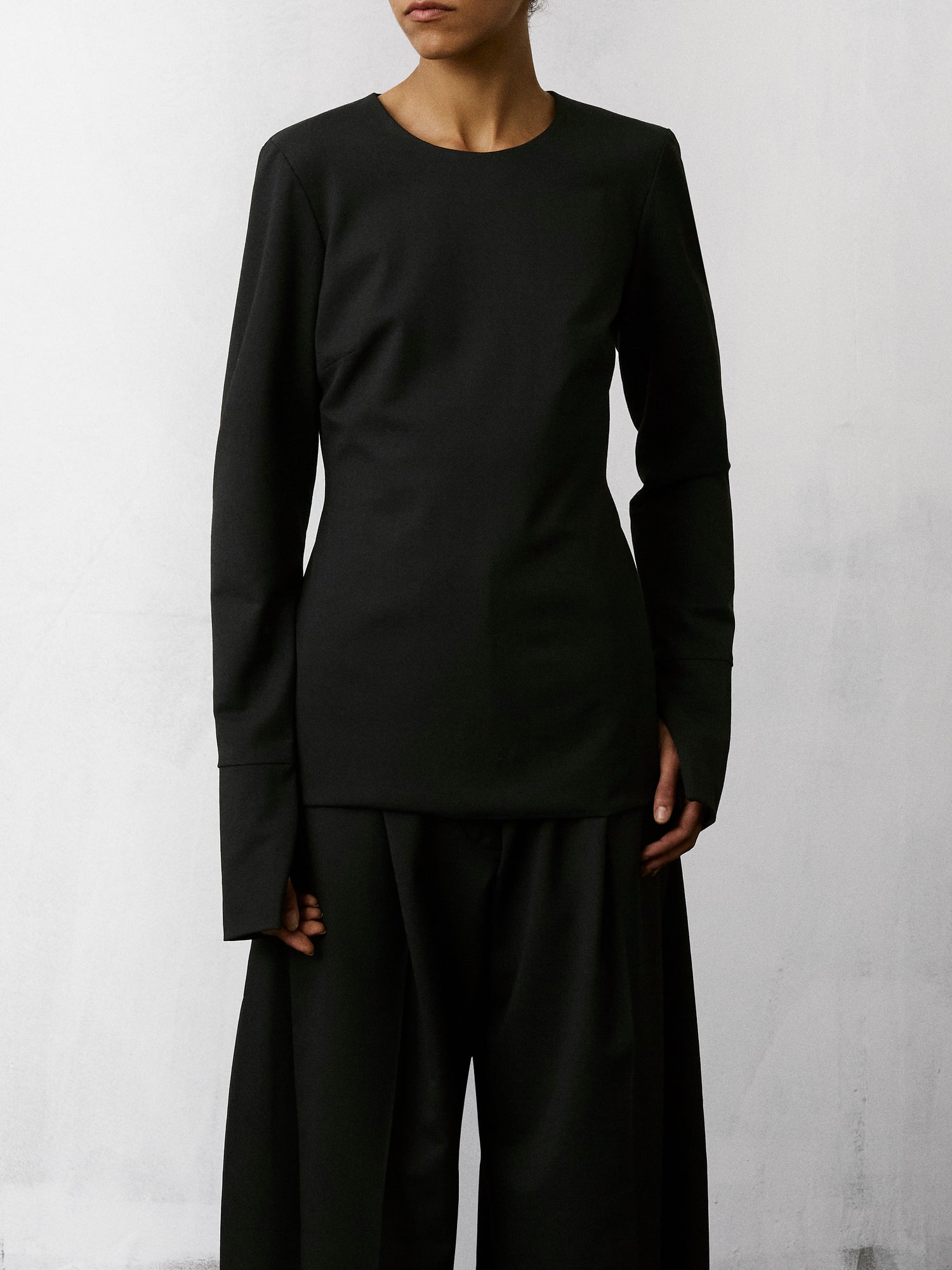 ELISA WOOL TOP // BLACK