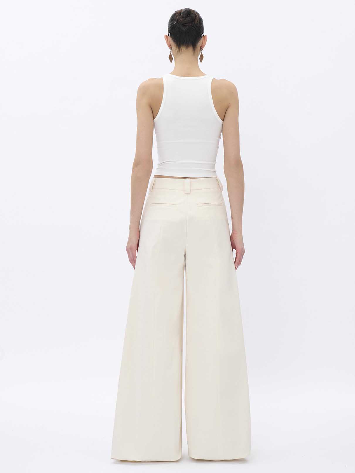 ALMA NATURAL - COTTON STRETCH TROUSERS