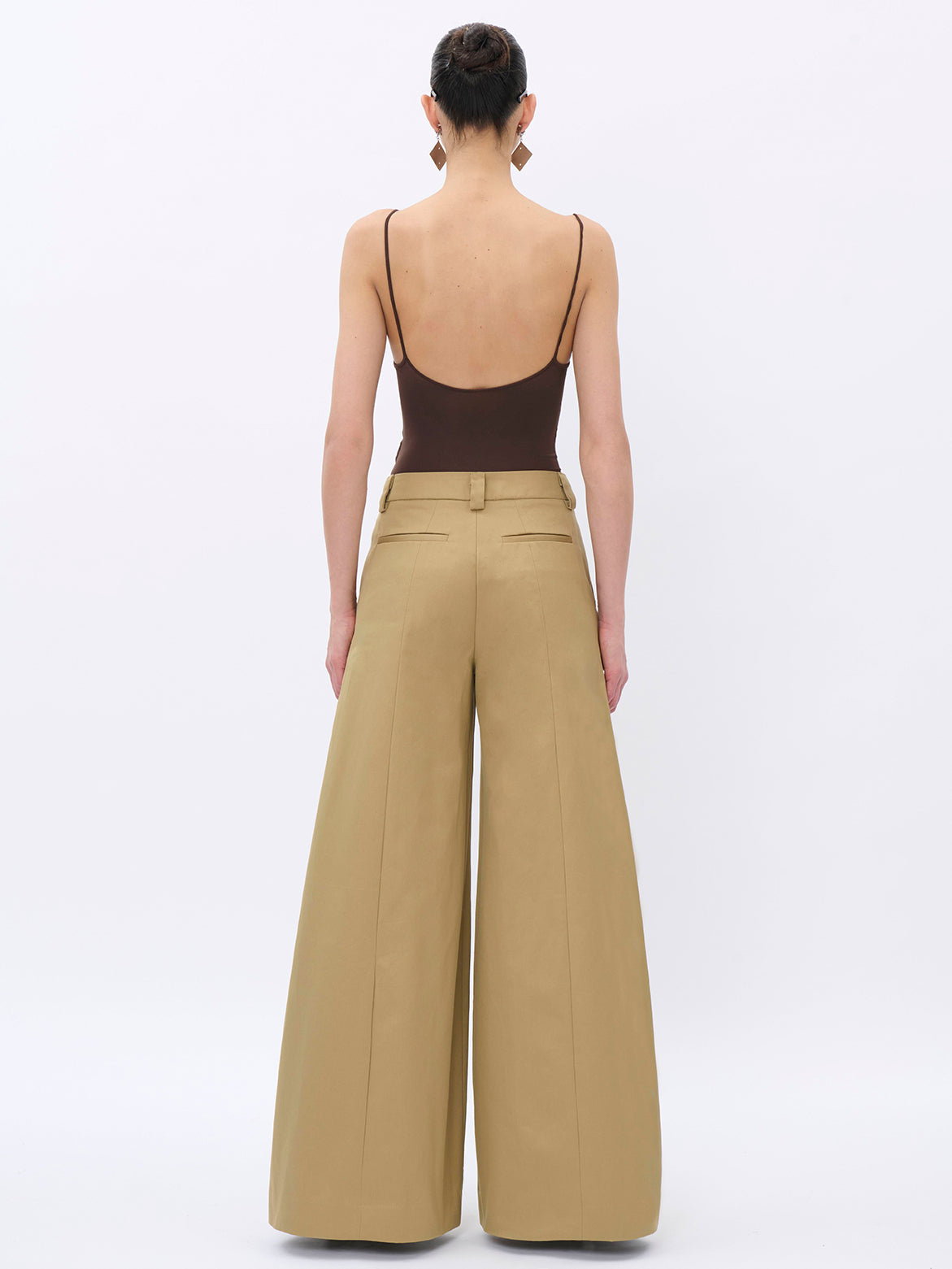 ALMA CAMEL - COTTON CANVAS TROUSERS