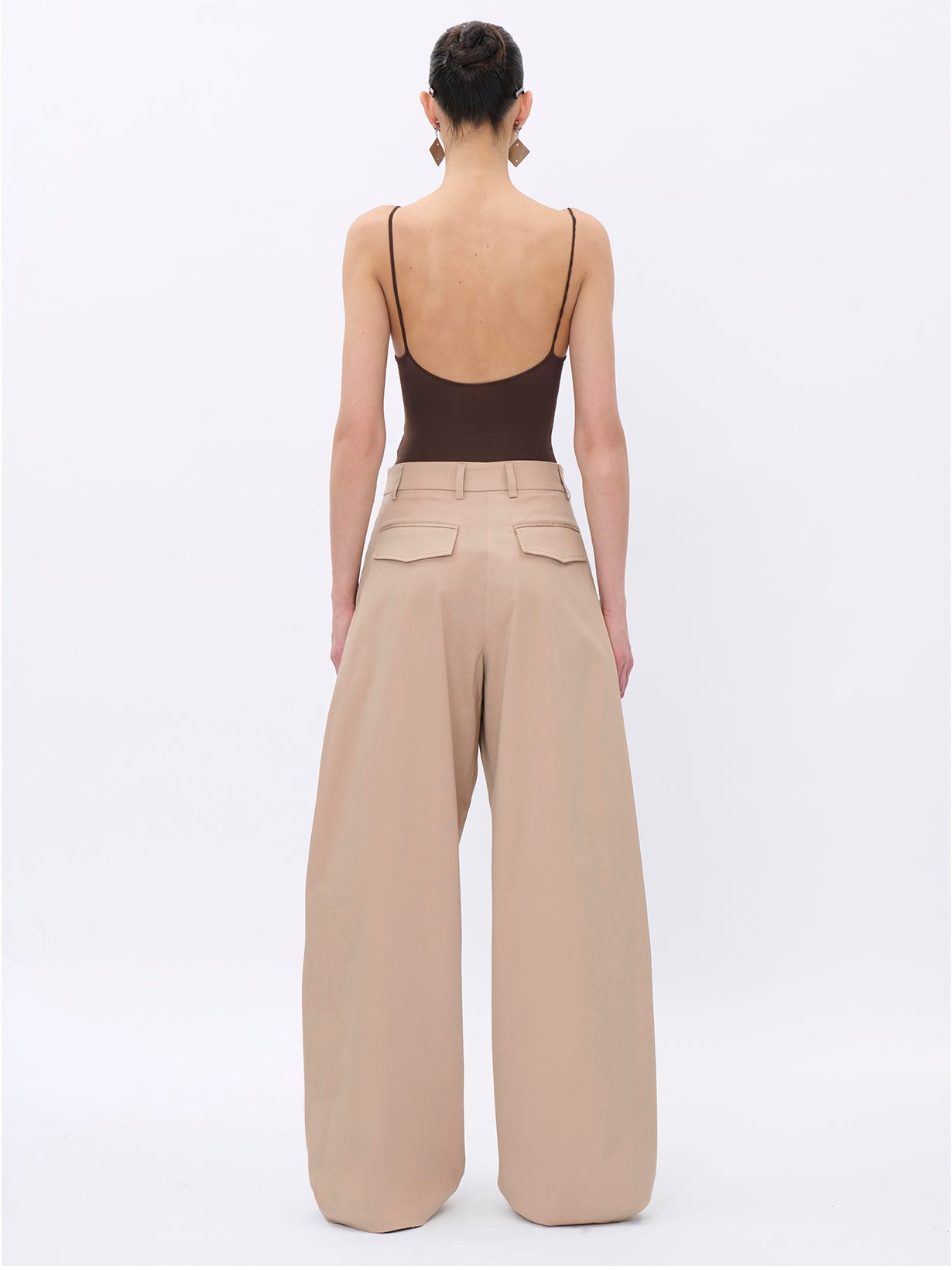 BILLIE SAND - LIGHT POPELINE COTTON TROUSERS
