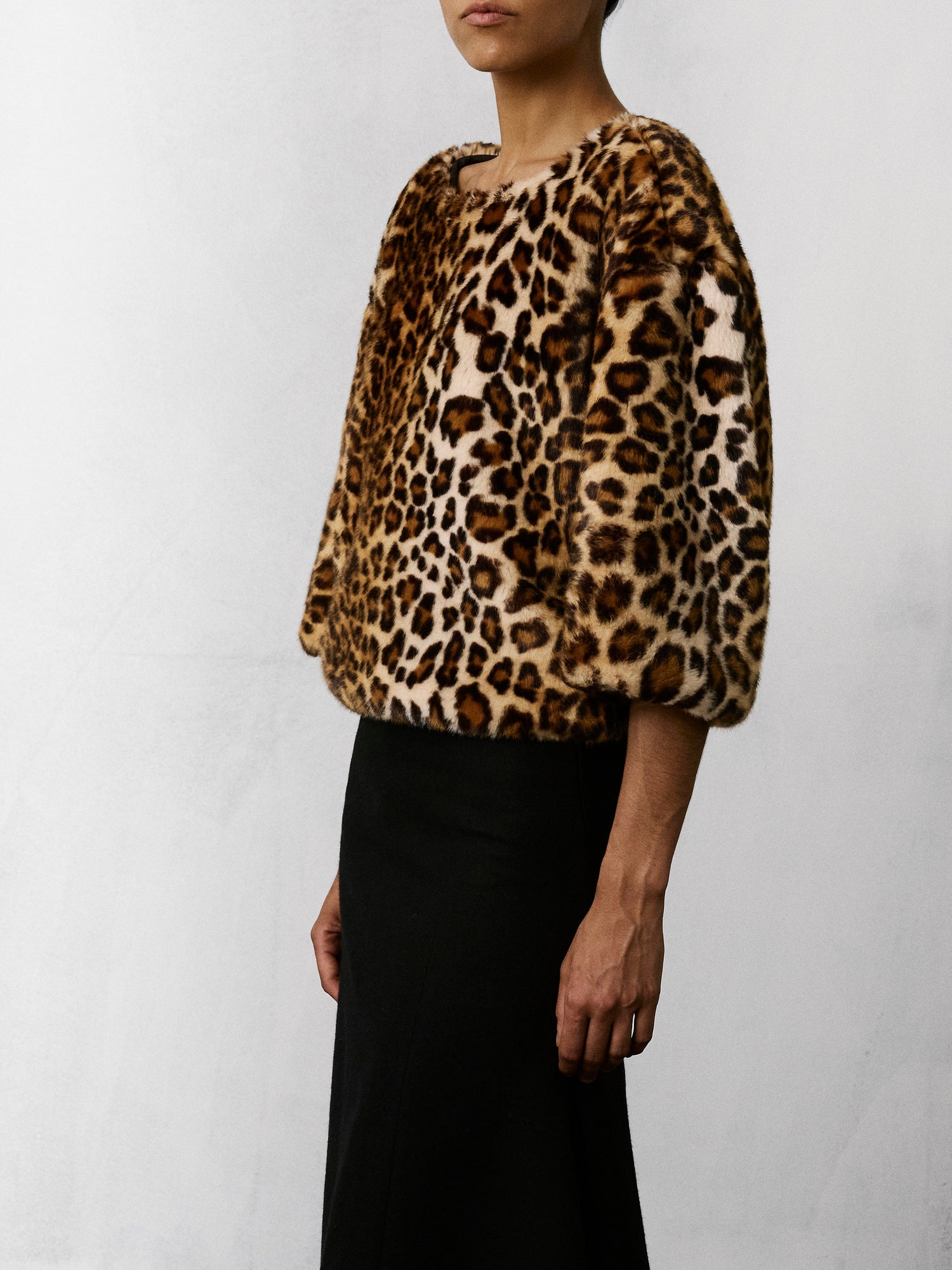DULCE ECOFUR TOP // LEOPARD