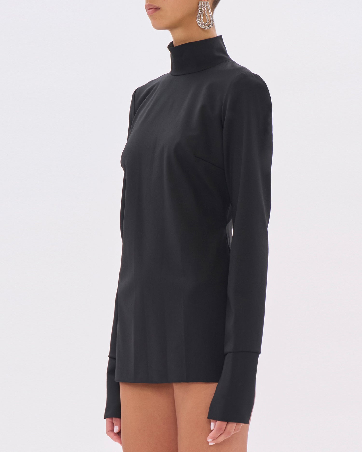 CLIO WOOL TOP // BLACK