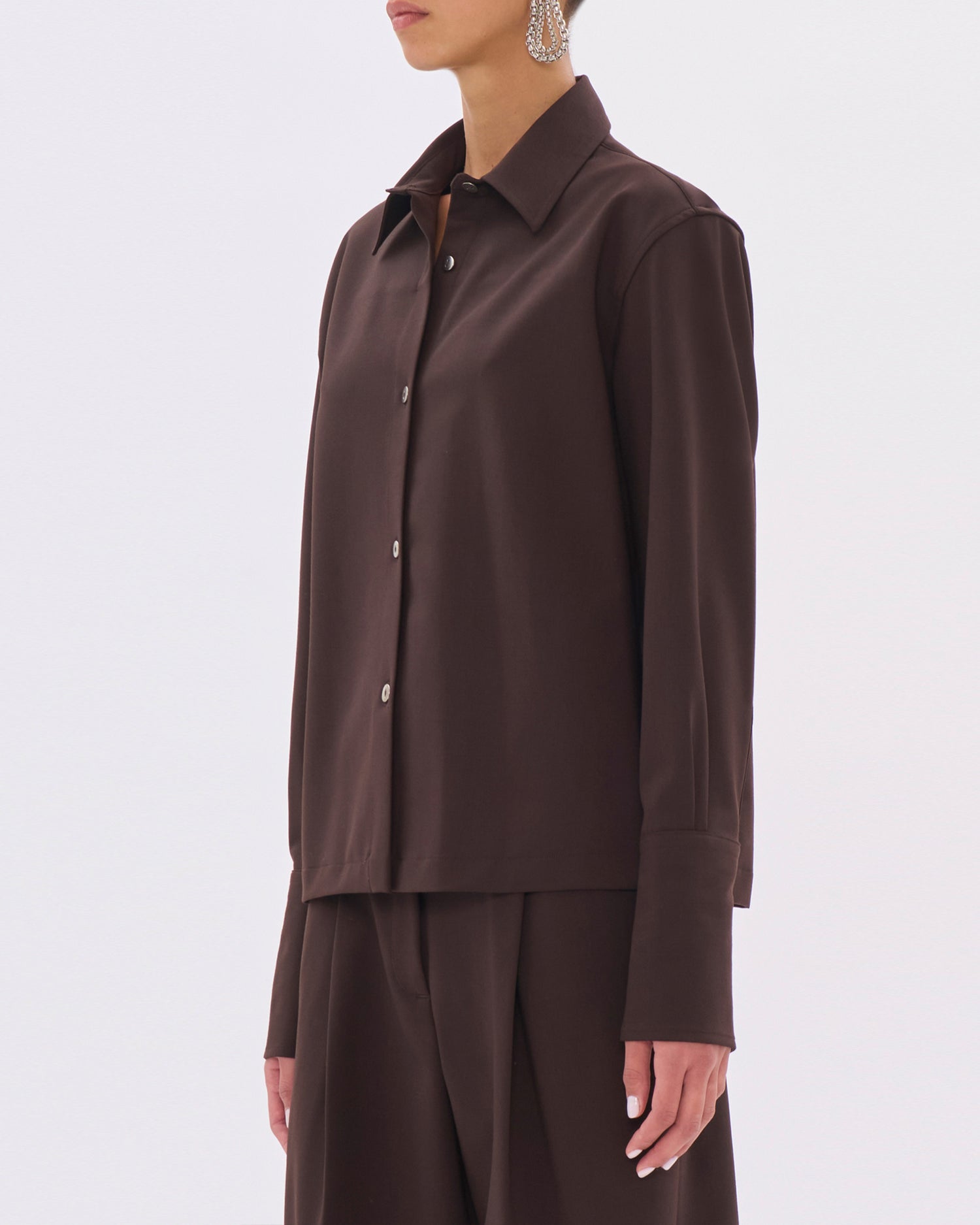 CODIE WOOL SHIRT // BROWN