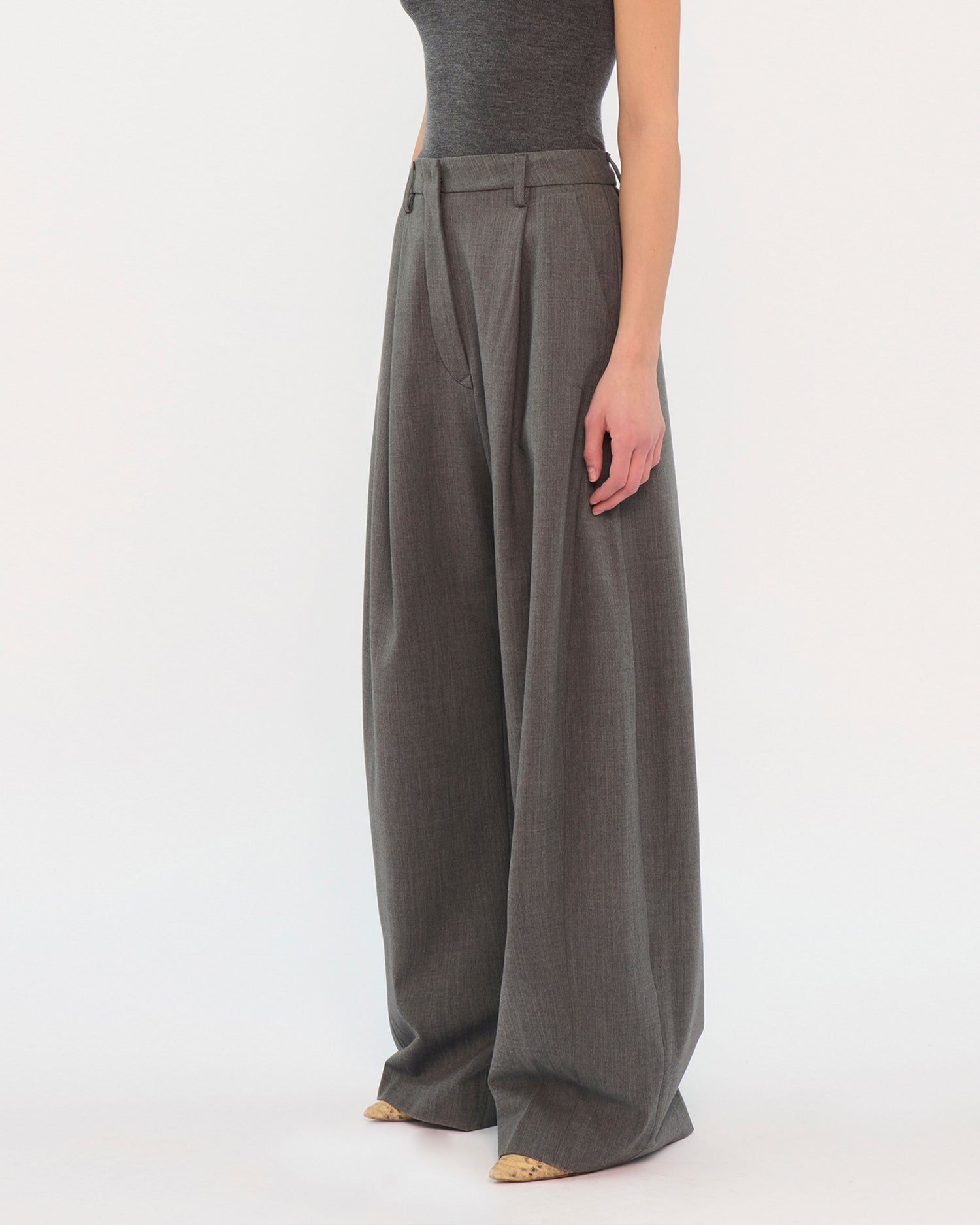 BILLIE WOOL TROUSERS // MEDIUM GREY