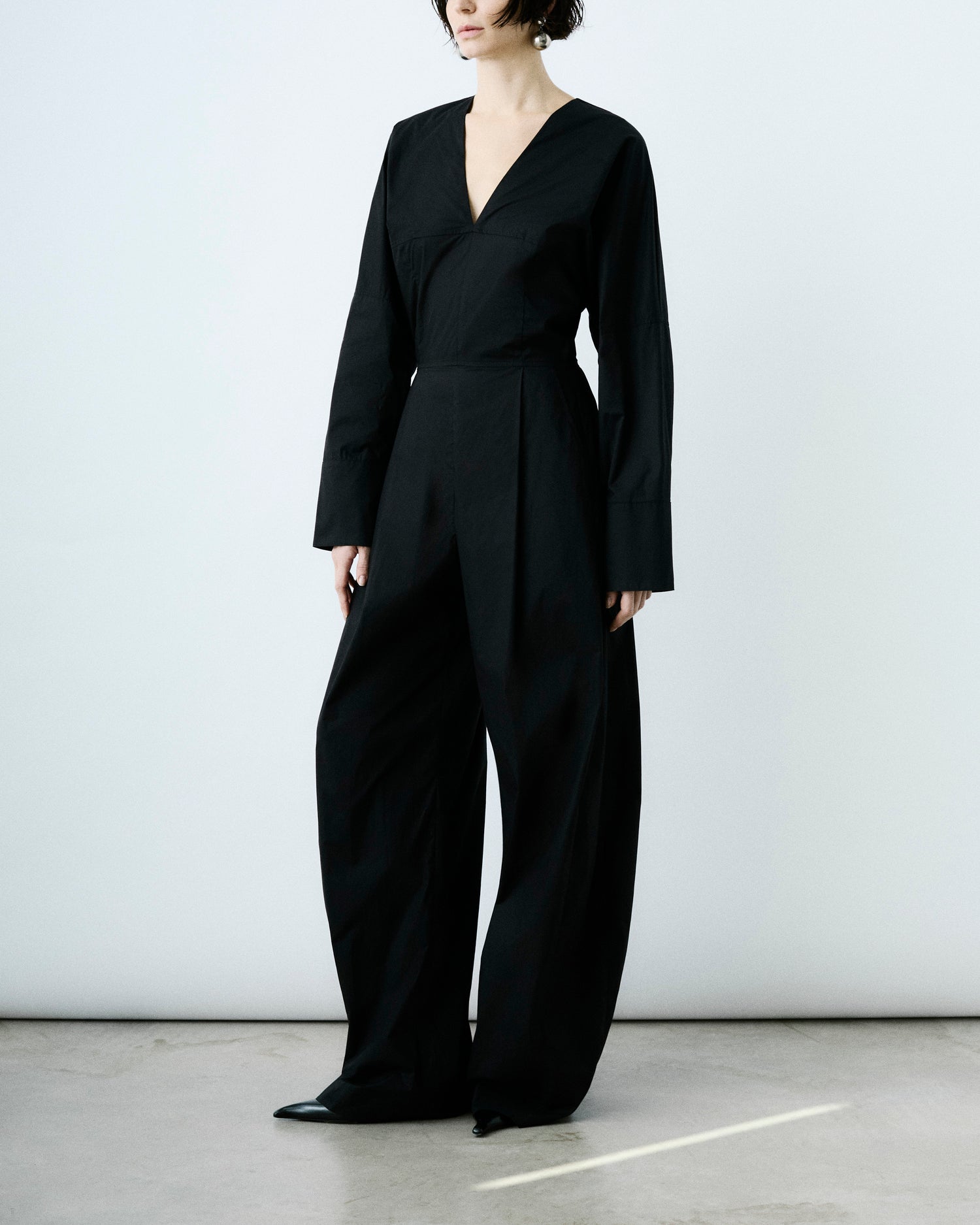 DREW POPLIN JUMPSUIT // BLACK