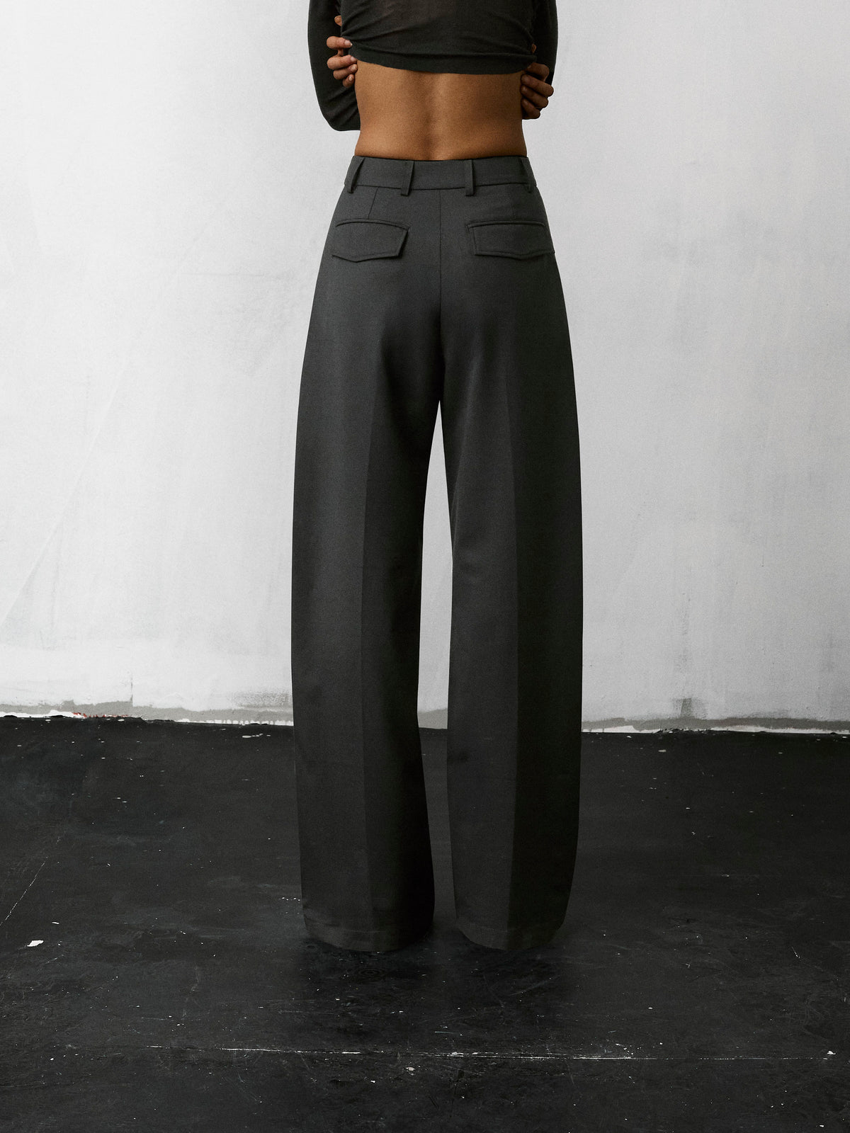 BILLIE WOOL TROUSERS // GREY MELANGE