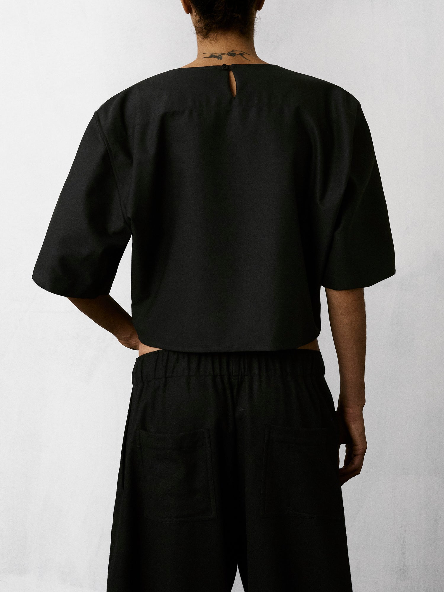 DULCE WOOL TOP // BLACK