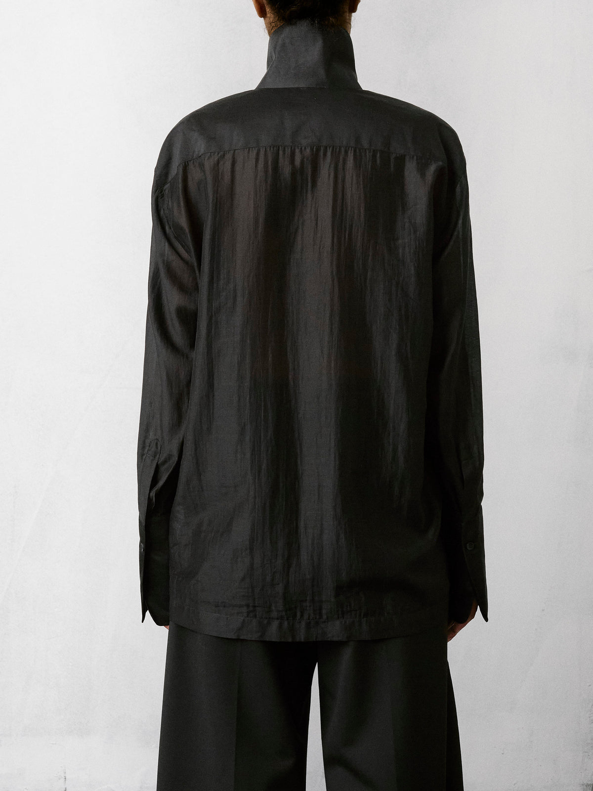 EDITH LIGHT MUSLIN SHIRT // BLACK