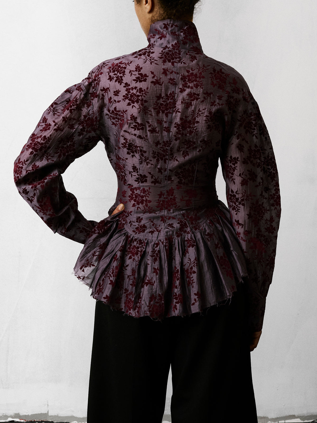 ELAINE FLOCKED MUSLIN SHIRT // PINK ORCHID