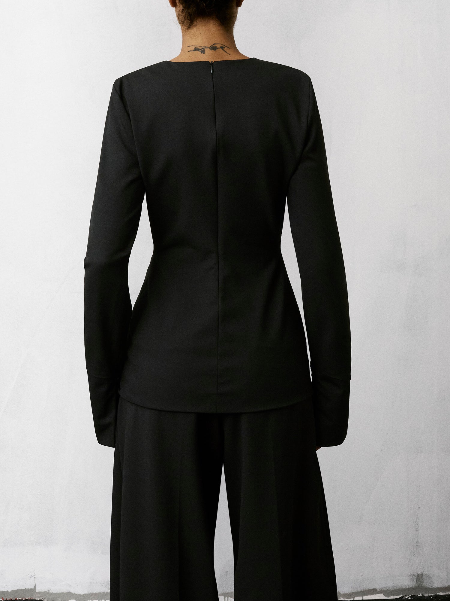 ELISA WOOL TOP // BLACK
