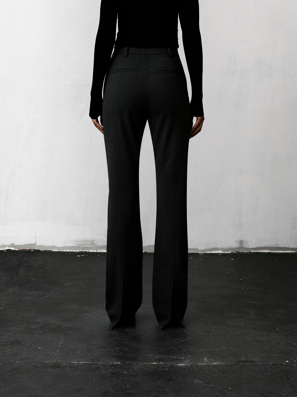 ELVIRA WOOL TROUSERS // BLACK