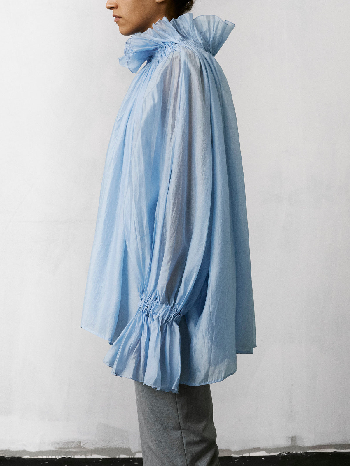 ESTELLE LIGHT MUSLIN OVER SHIRT // TURQUOISE