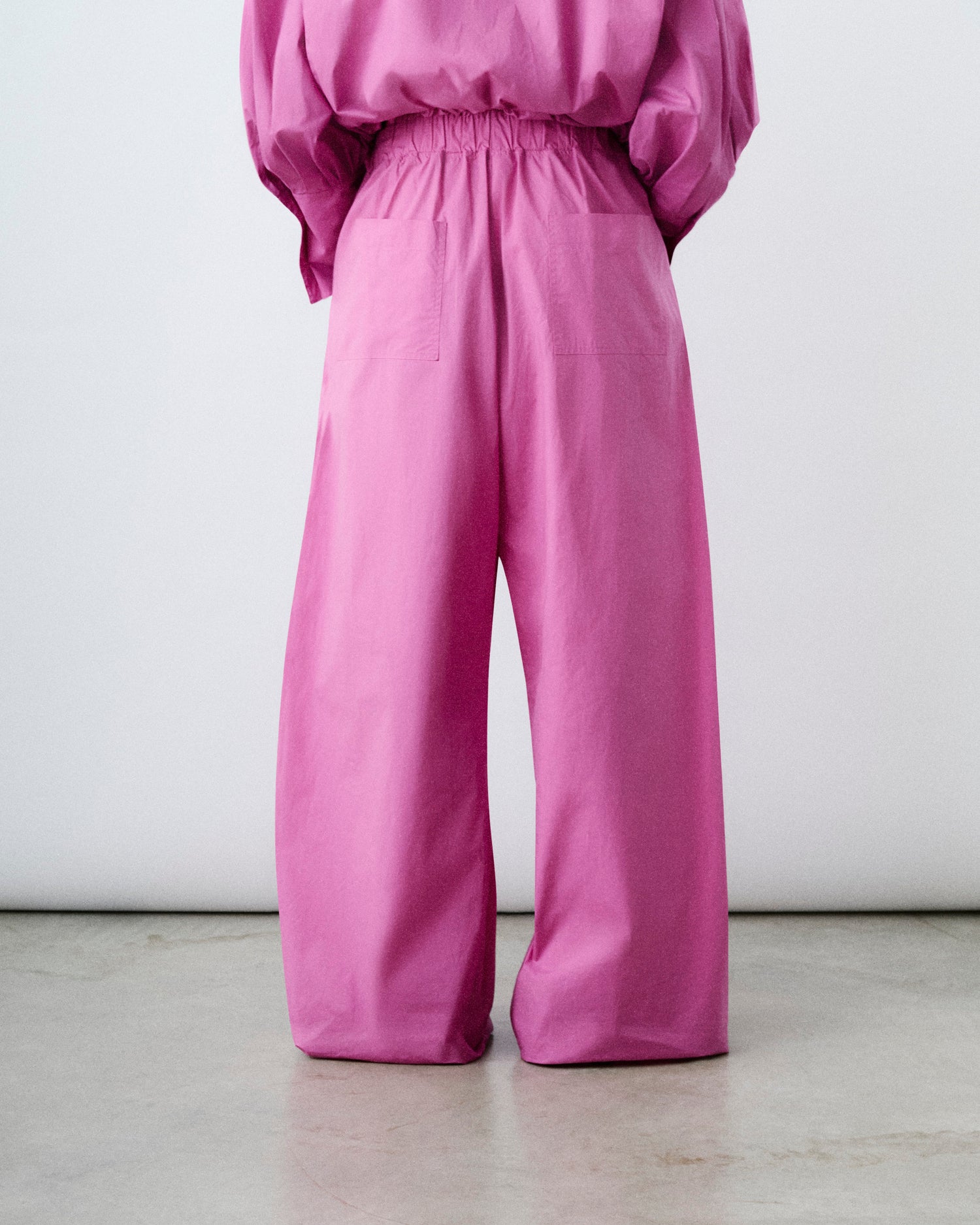 DORA POPLIN TROUSERS // FUXIA