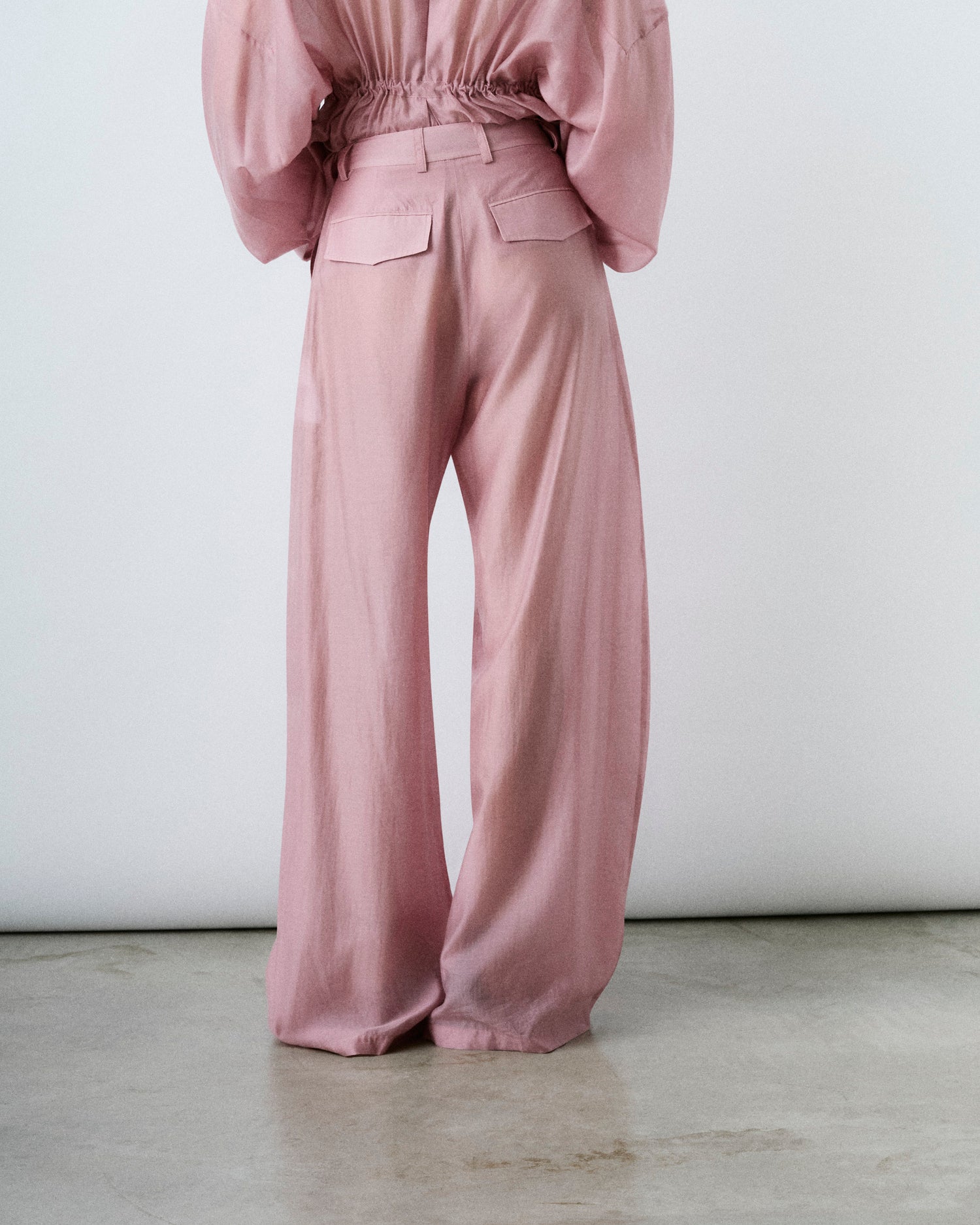 BILLIE LIGHT MUSLIN TROUSERS // ANTIQUE PINK