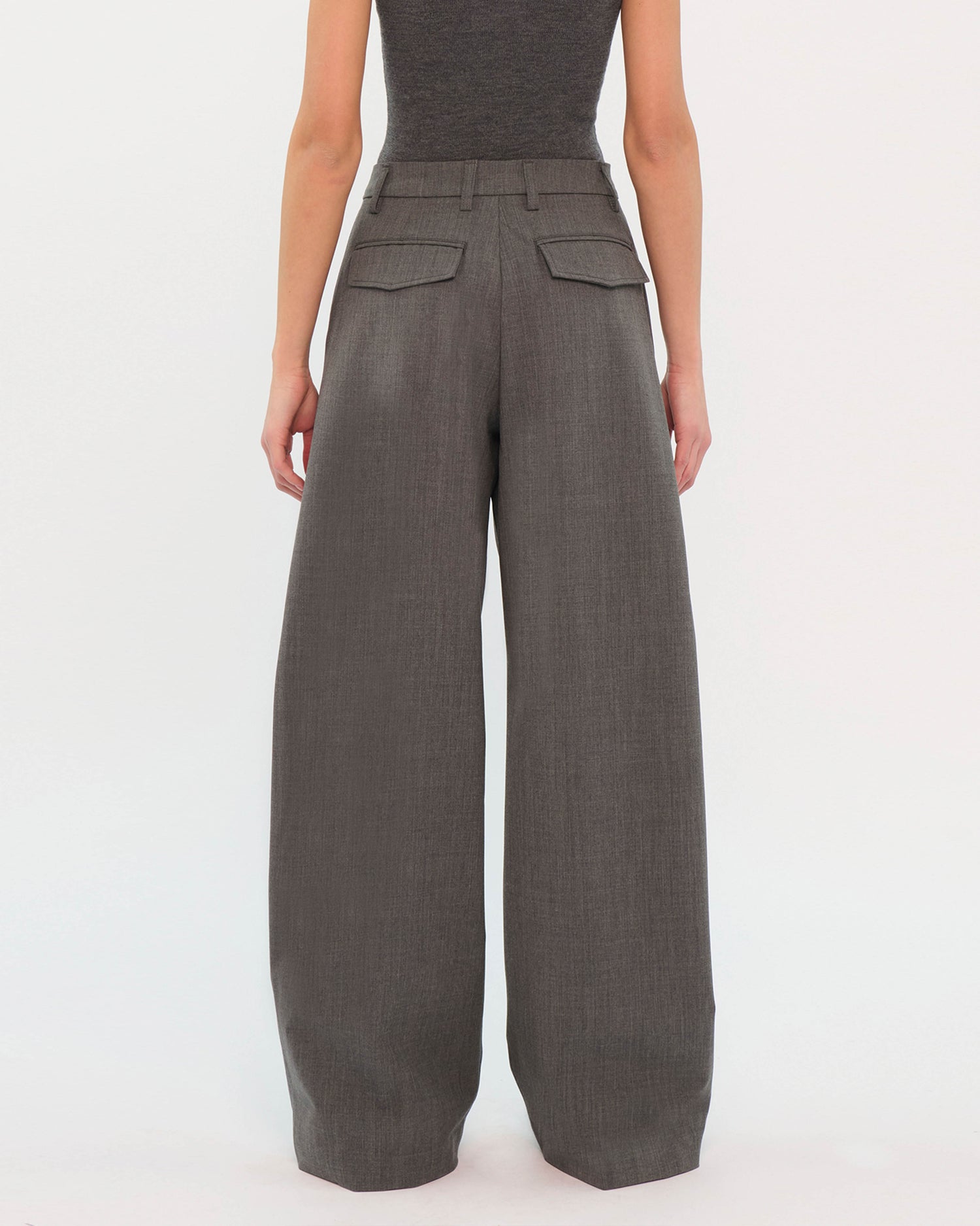 BILLIE WOOL TROUSERS // MEDIUM GREY