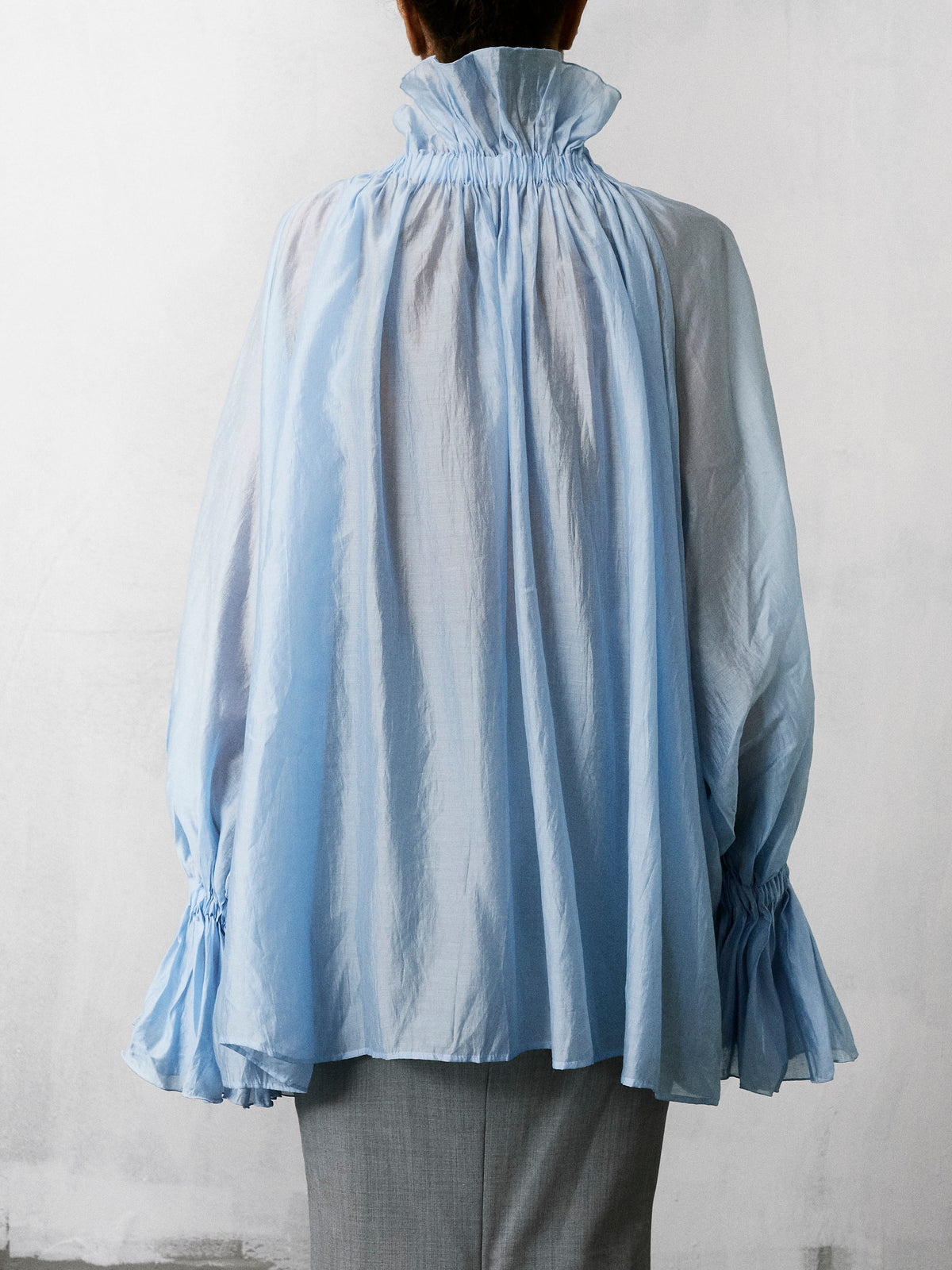 ESTELLE LIGHT MUSLIN OVER SHIRT // TURQUOISE