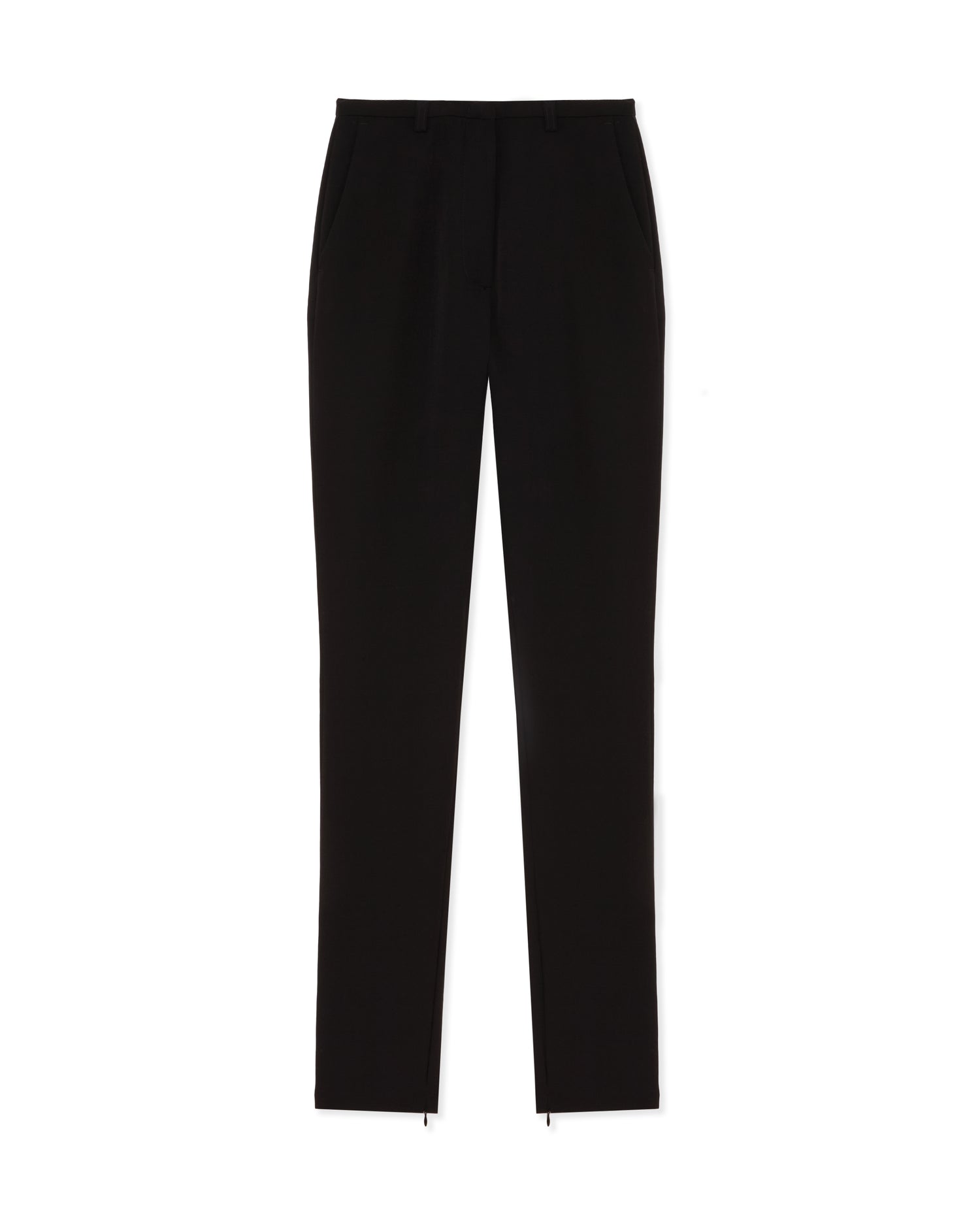 CAROLA BISTRETCH JERSEY TROUSERS // BLACK