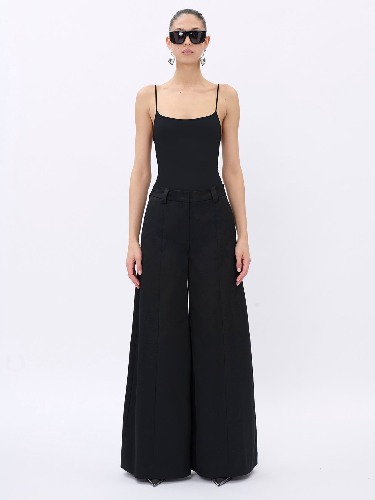 ALMA BLACK - COTTON STRETCH TROUSERS