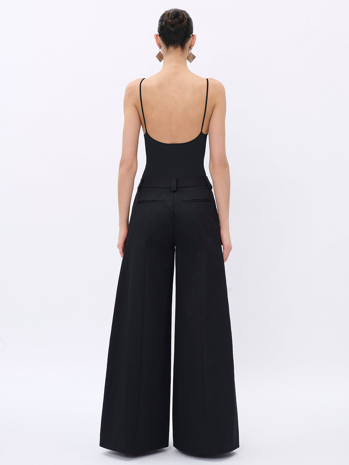 ALMA BLACK - COTTON STRETCH TROUSERS