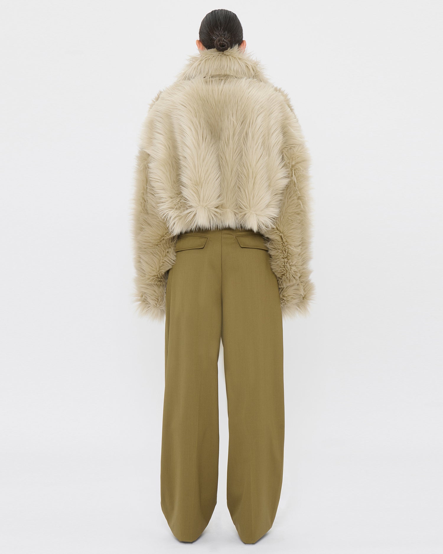 CODY ECO FUR JACKET // WHITE ICE