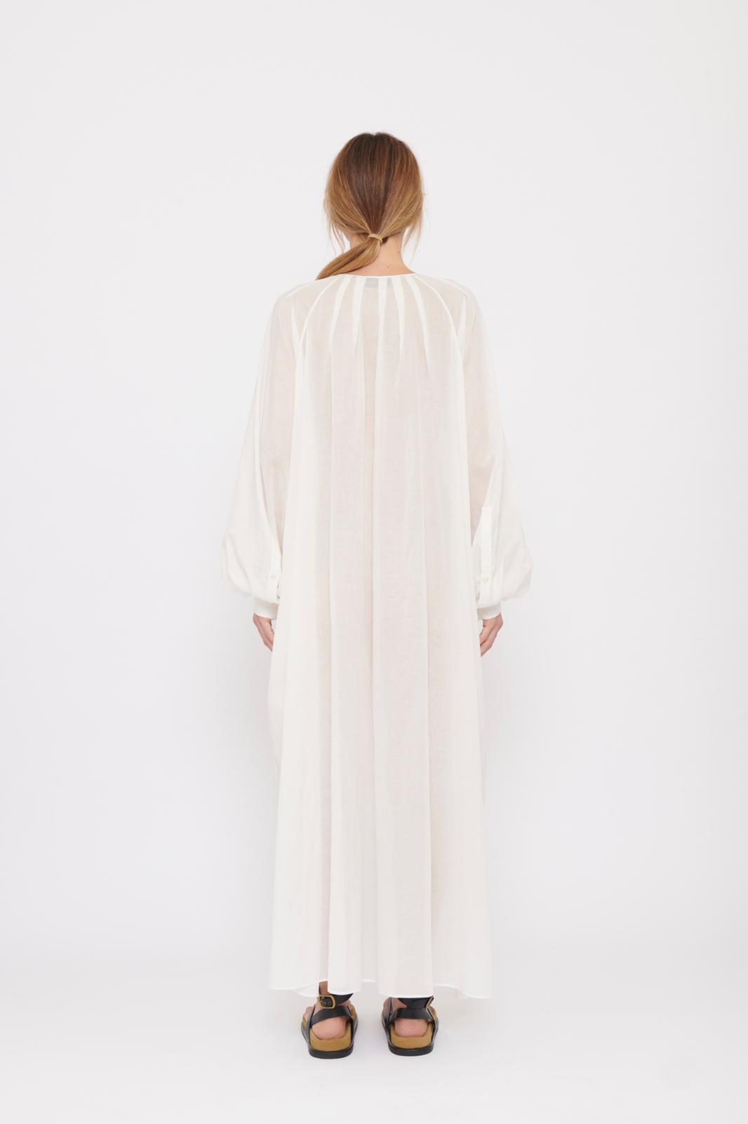 BRUGE WHITE - SAHARIANA SHIRT DRESS