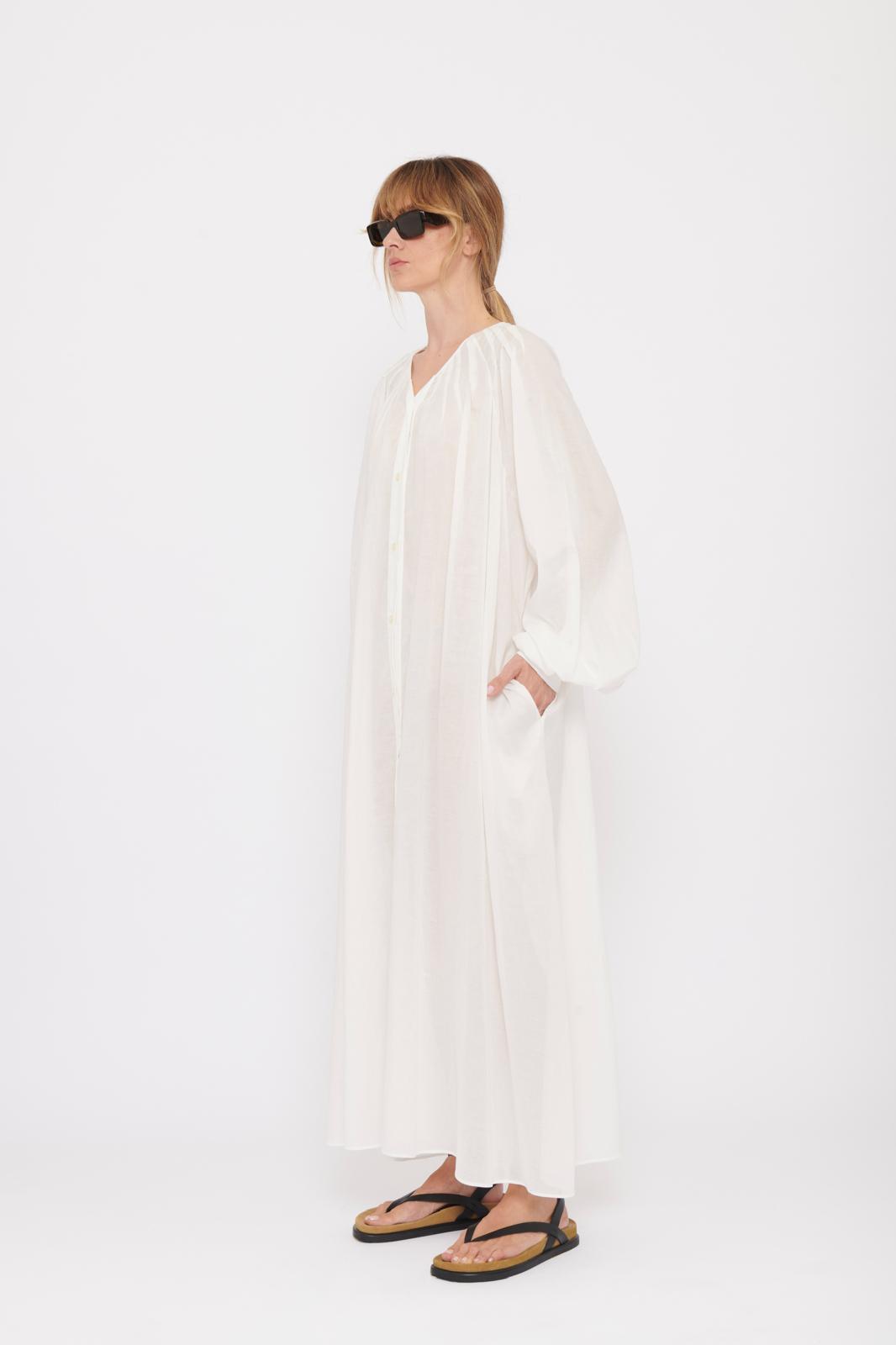 BRUGE WHITE - SAHARIANA SHIRT DRESS
