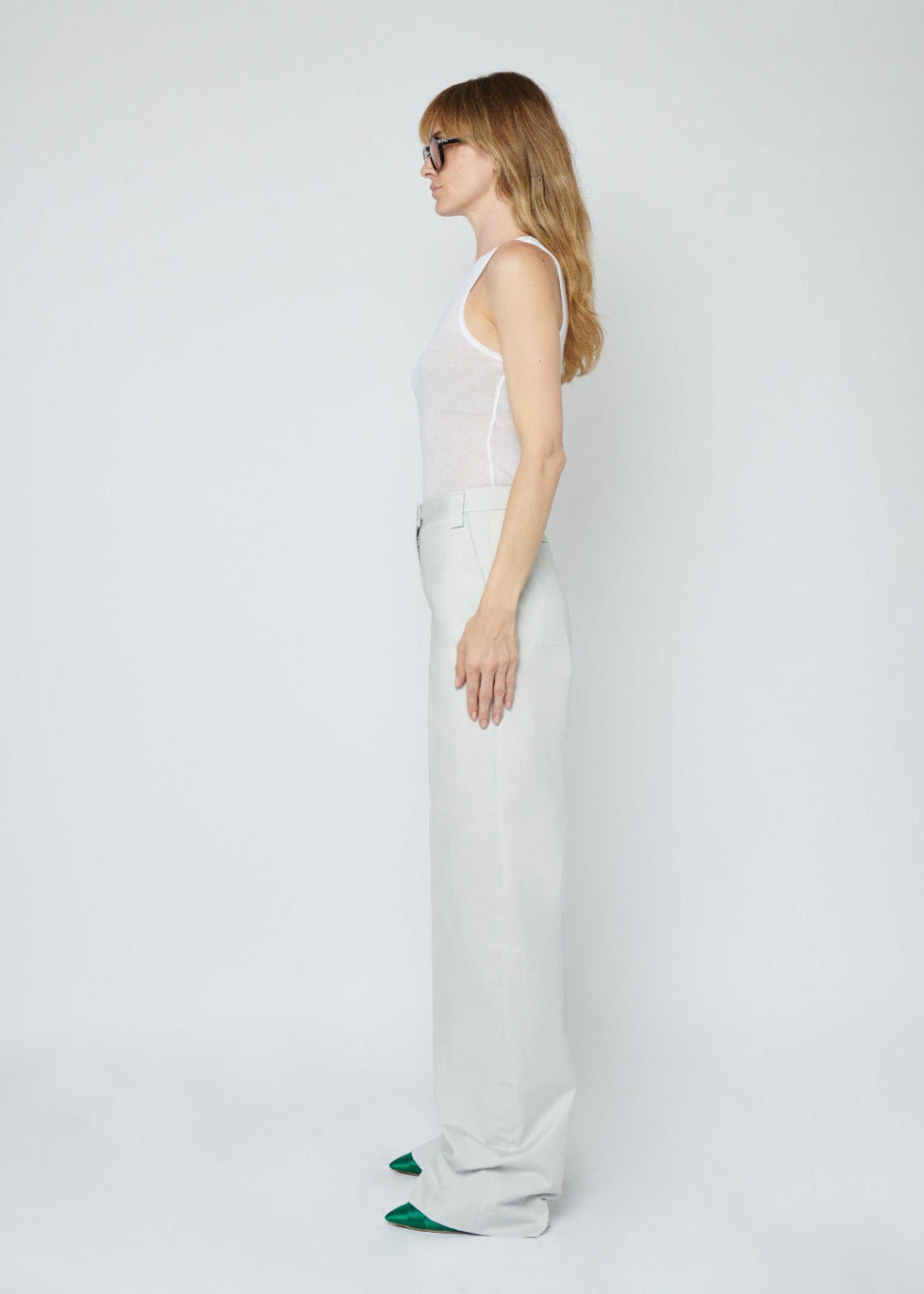 ALEK POPELINE LIGHT GREY - TROUSERS