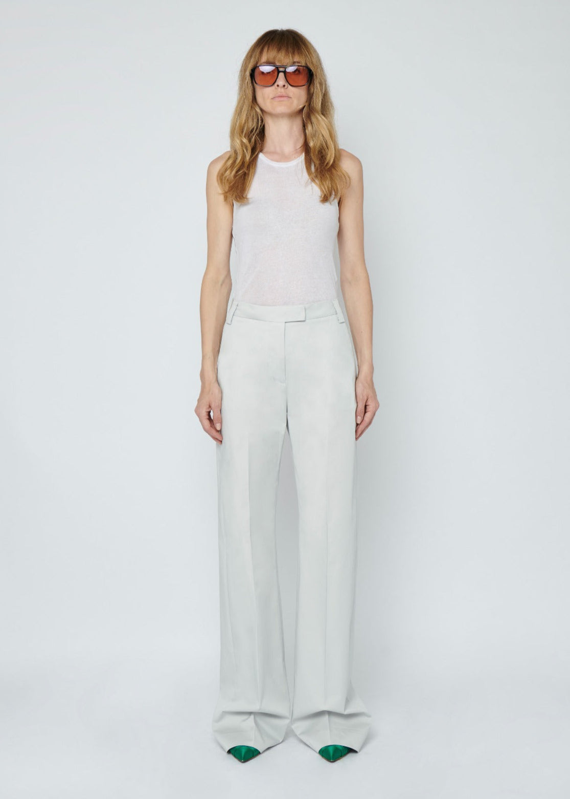 ALEK POPELINE LIGHT GREY - TROUSERS