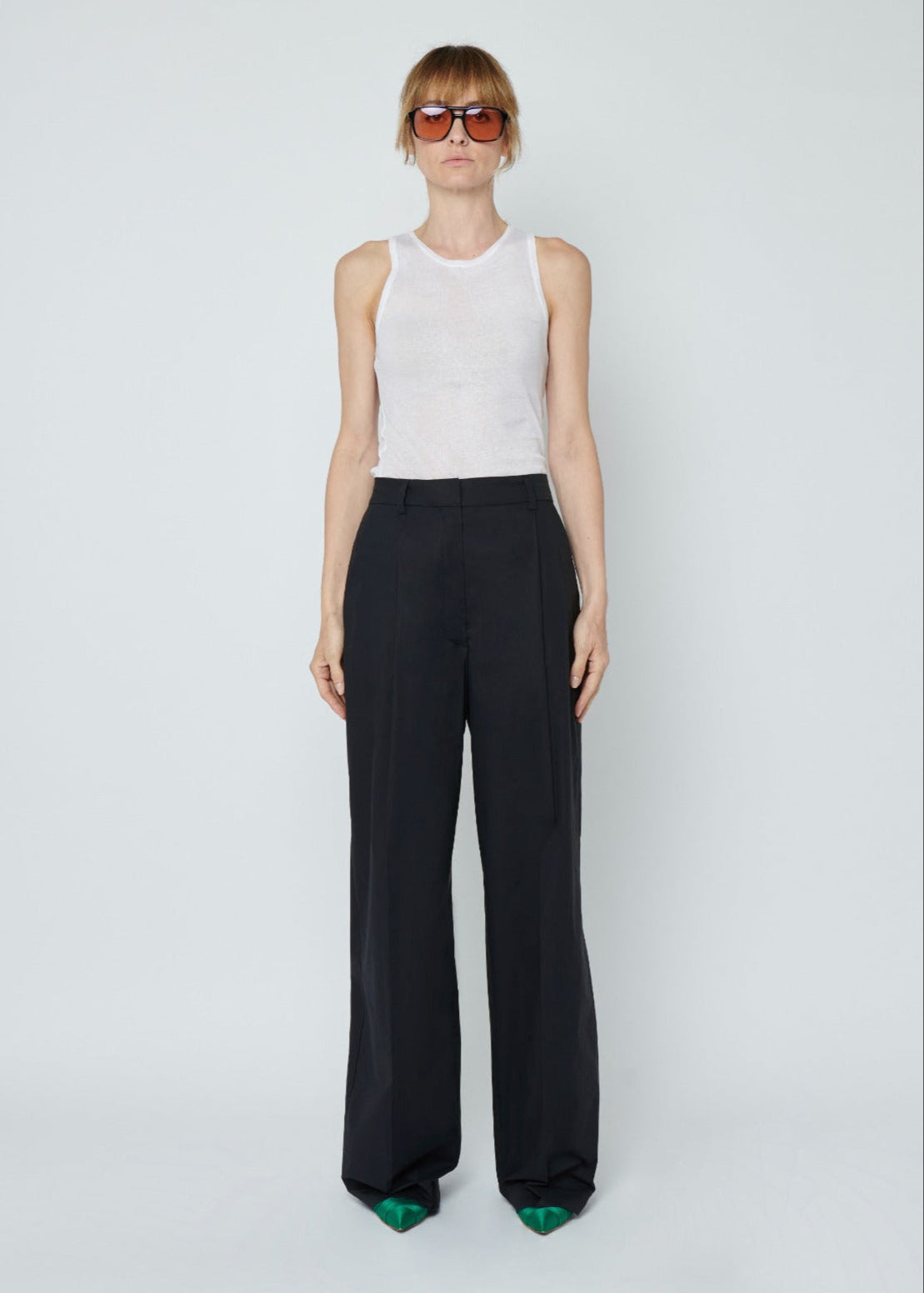 ボトムスその他 TheLatest Wide black Axel trousers AXEL COTTON BLACK - TROUSERS – The Latest