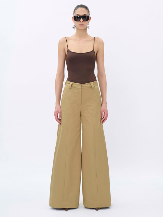 ALMA CAMEL - COTTON CANVAS TROUSERS