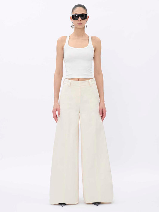 ALMA NATURAL - COTTON STRETCH TROUSERS
