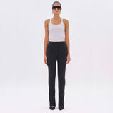 CAROLA BISTRETCH JERSEY TROUSERS // BLACK