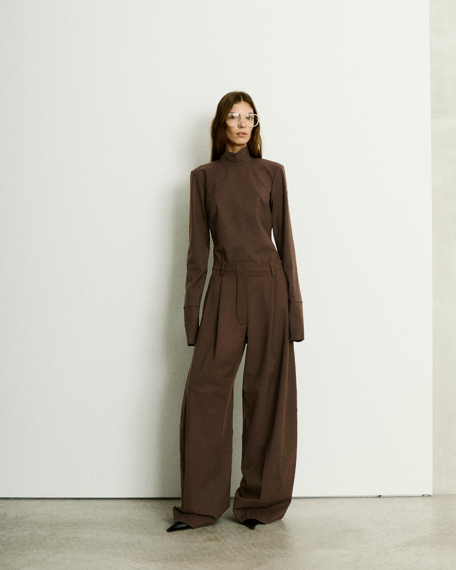 BILLIE WOOL TROUSERS // BROWN
